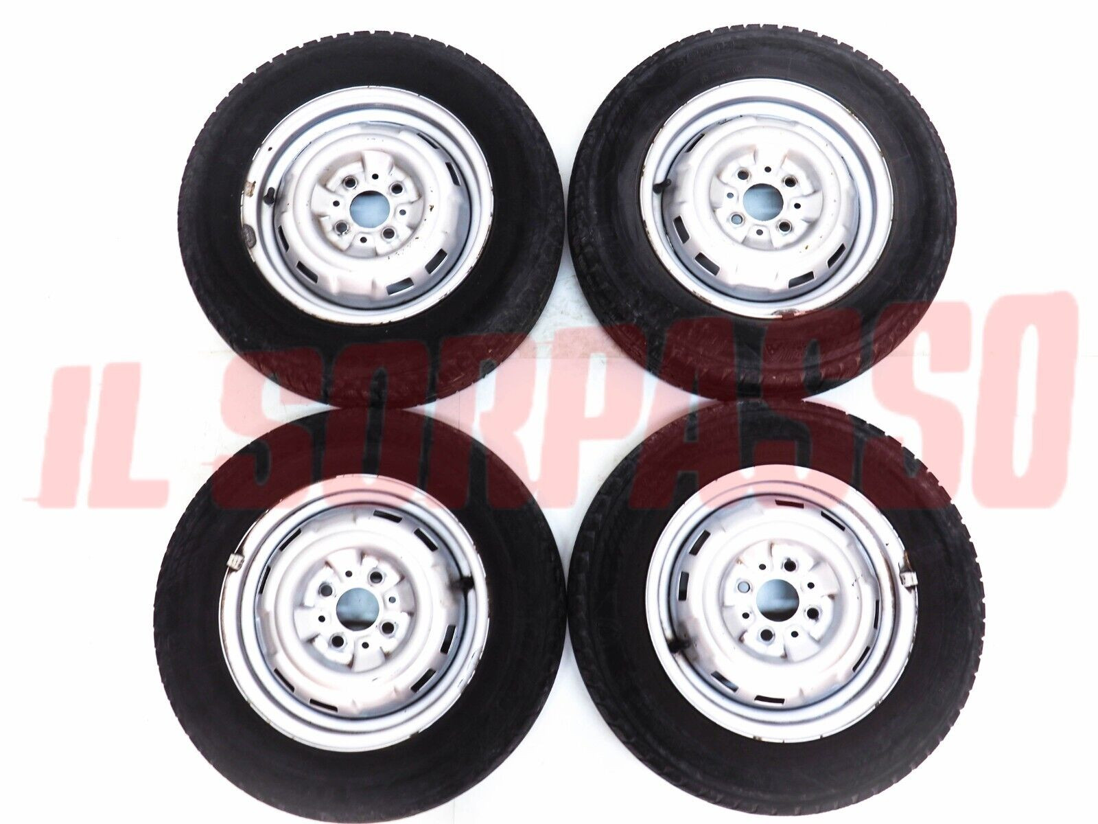 CERCHI RUOTA + GOMME FIRESTONE FIAT 900 E PANORAMA FURGONE CORIASCO 4,5 X 13