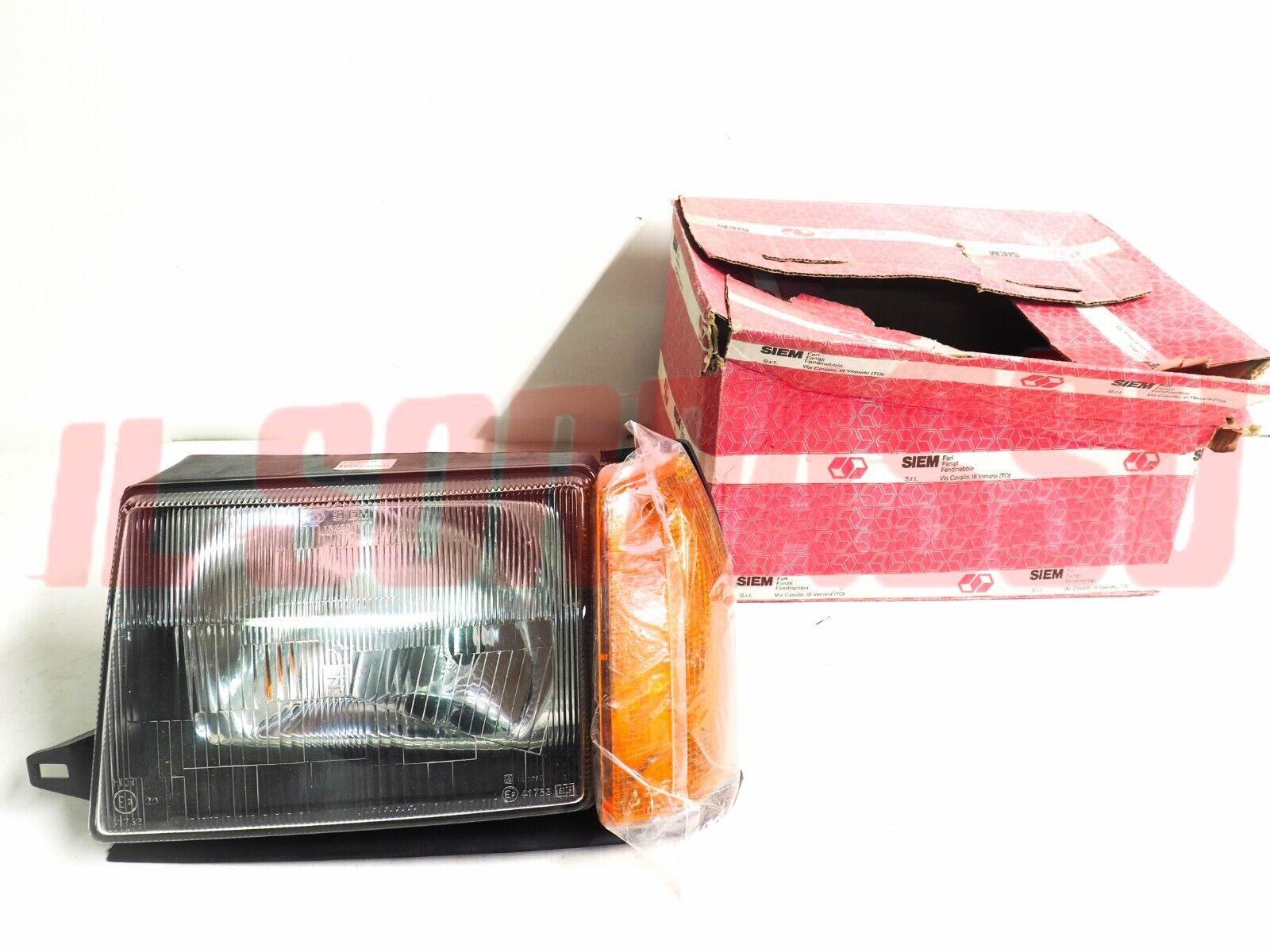 GRUPPO OTTICO SINISTRO + FRECCIA ARANCIO FANALE FARO AUTOBIANCHI Y10 1S SIEM