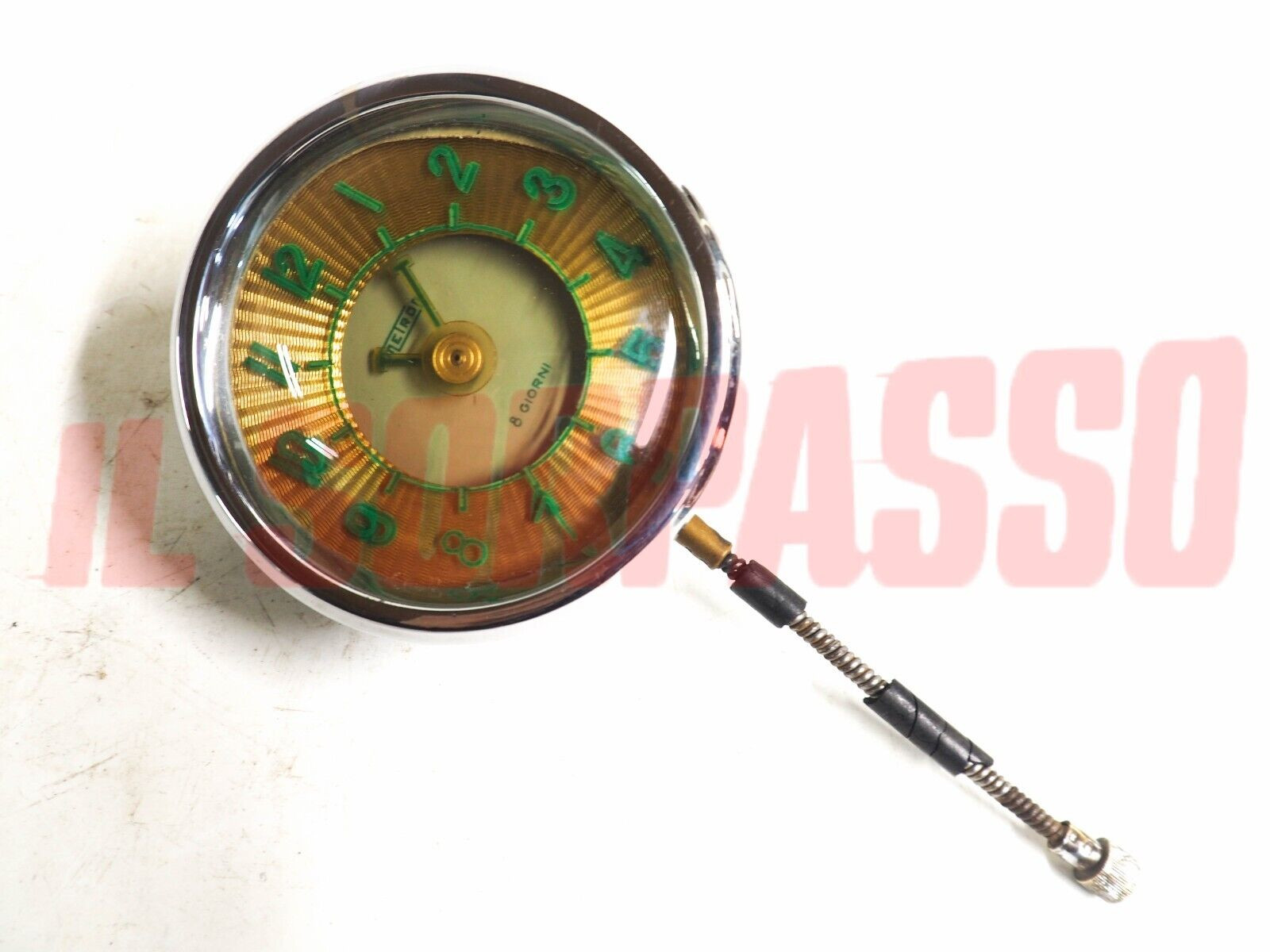 STRUMENTO OROLOGIO METRON 8 GIORNI CRUSCOTTO LANCIA AURELIA B10 B20 ORIGINALE