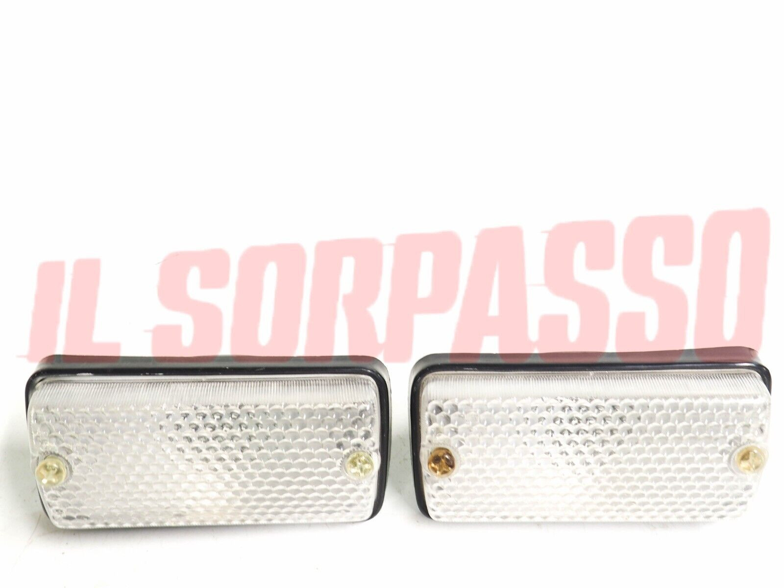 FANALINI ANTERIORI DESTRO SINISTRO BASE NERA AUTOBIANCHI A112 1 2 3 ABARTH  ARIC