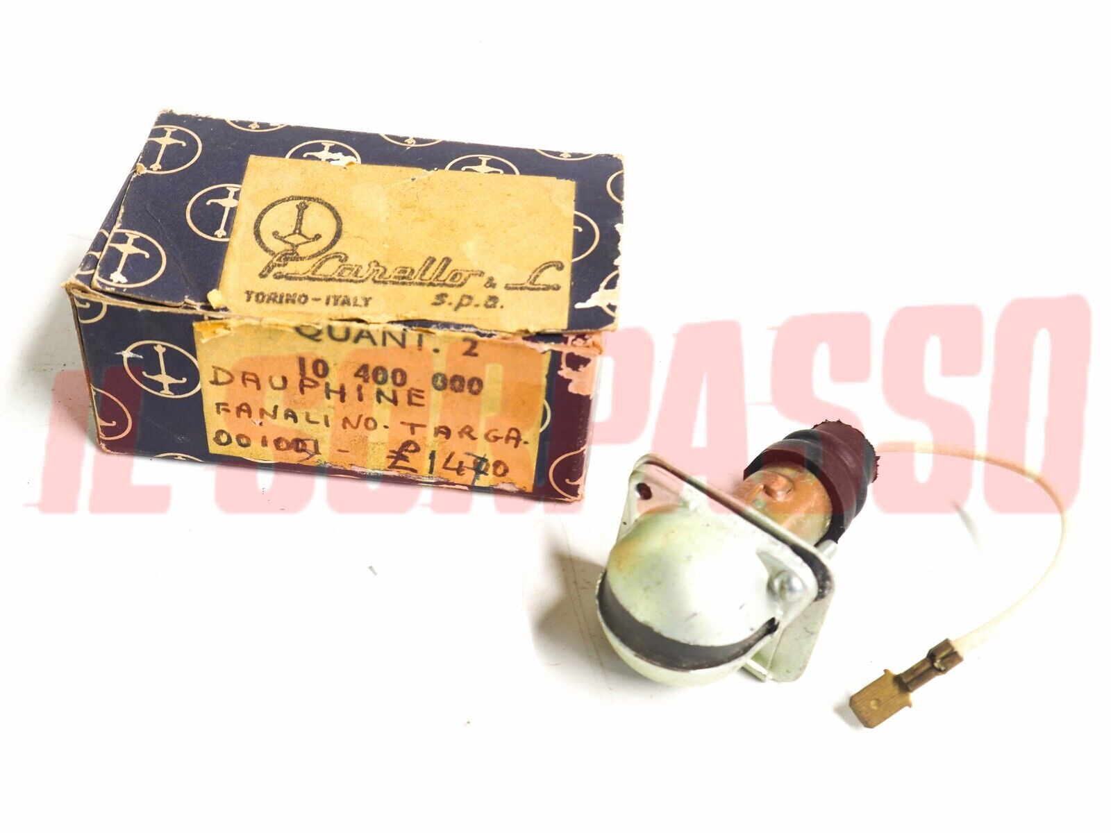 FANALINO LUCE TARGA ALFA ROMEO RENAULT DAUPHINE ORIGINALE CARELLO