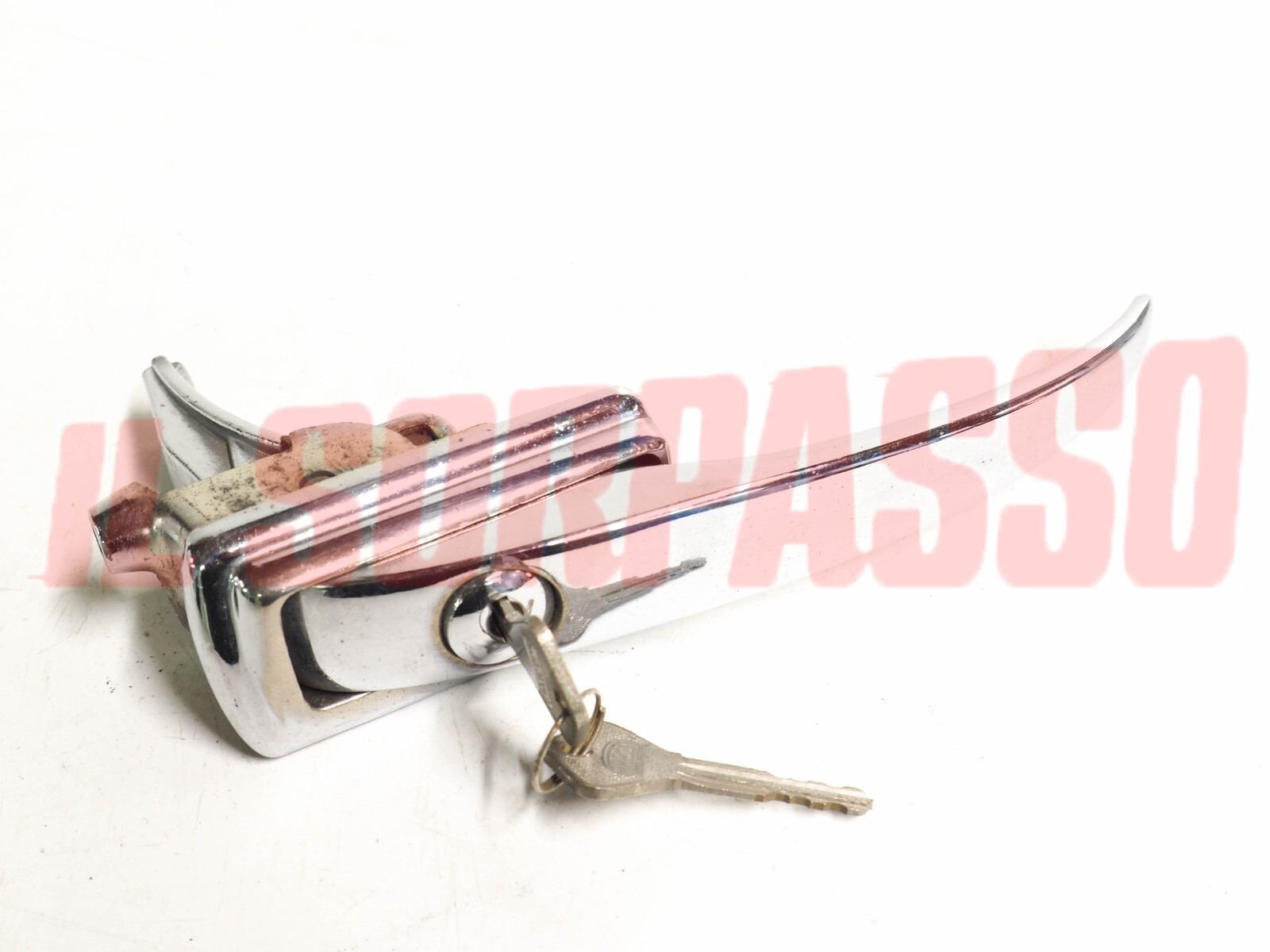 MANIGLIA PORTA CROMATA ANTERIORE SINISTRA FIAT 1100 103 E H TV ORIGINALE NOS