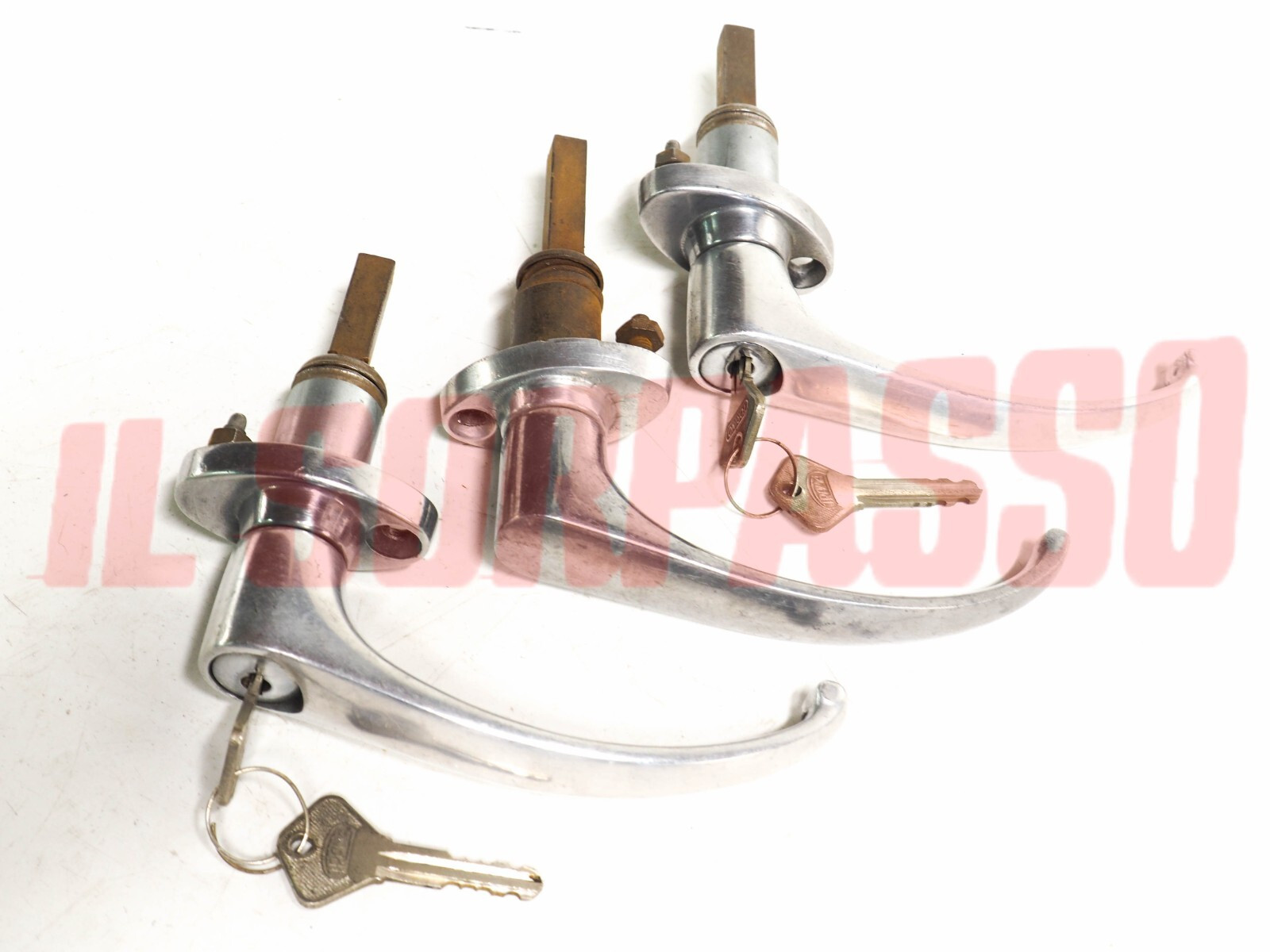 KIT MANIGLIE PORTE + PORTELLONE FIAT TOPOLINO 500 C BELVEDERE METALLO ORIGINALI