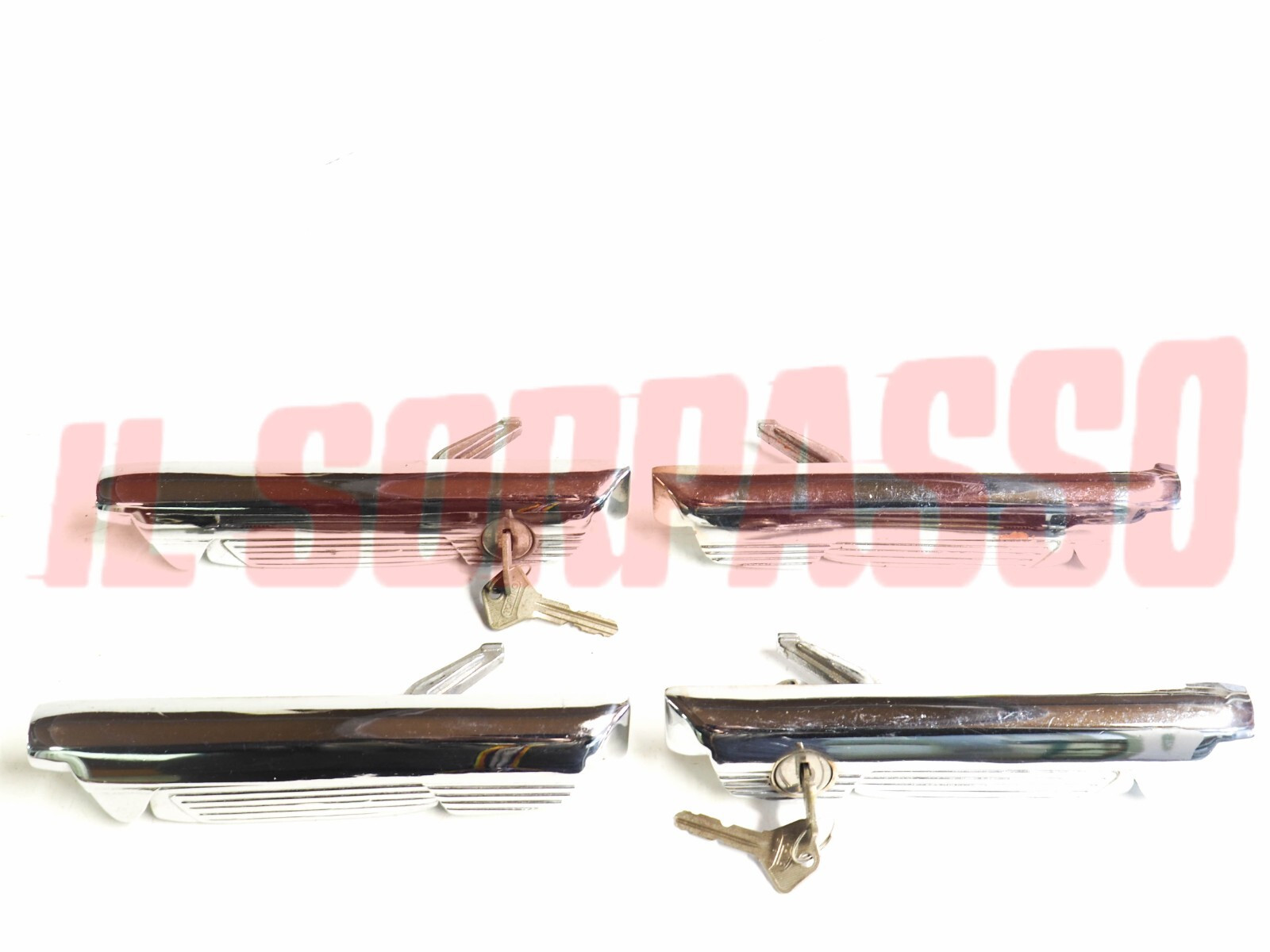 KIT MANIGLIE PORTA ANTERIORE POSTERIORI DESTRA SINISTRA FIAT 1300 1500 BERLINA
