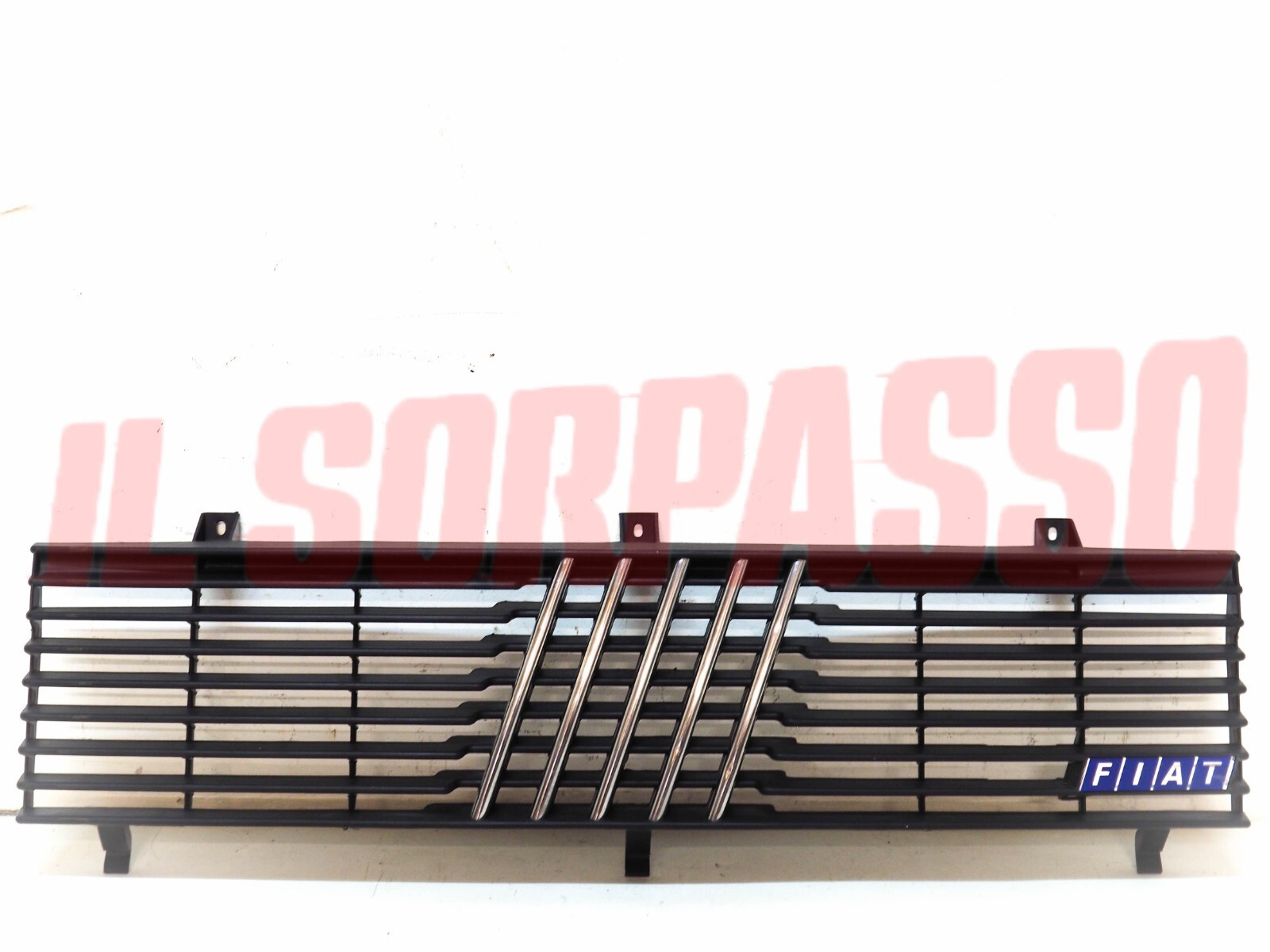 MASCHERINA GRIGLIA CALNADRA + STEMMA FIAT ARGENTA MK2 ORIGINALE