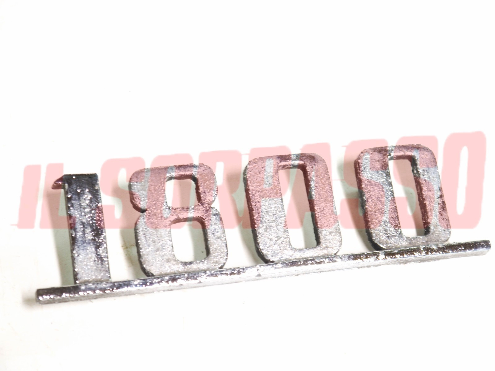 SCRITTA COFANO POSTERIORE FIAT 1800 BERLINA CROMATA ORIGINALE USATA