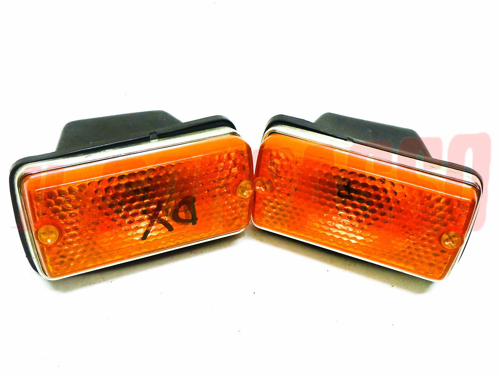 FANALINI ANTERIORI DESTRO SINISTRO BASE CROMATA  A112 1 2 3 SERIE ABARTH