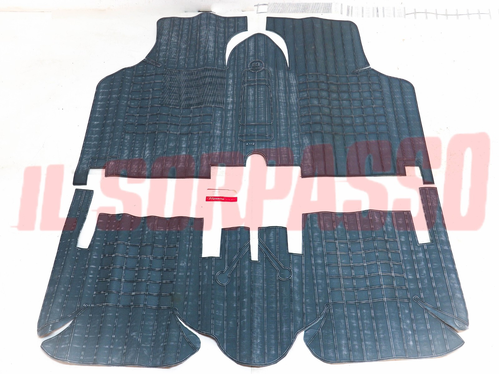 SOPRA TAPPETI GRIGI E NERI AUTOBIANCHI A112 + ABARTH ORIGINALI FILGOMMA