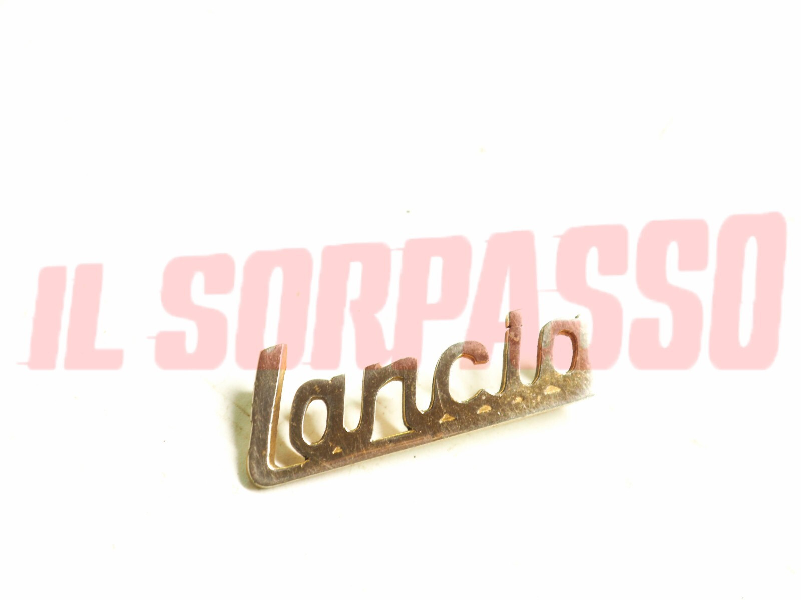 SCRITTA " LANCIA " DORATA VANO RADIO LANCIA FLAMINIA TOURING ORIGINALE NOS