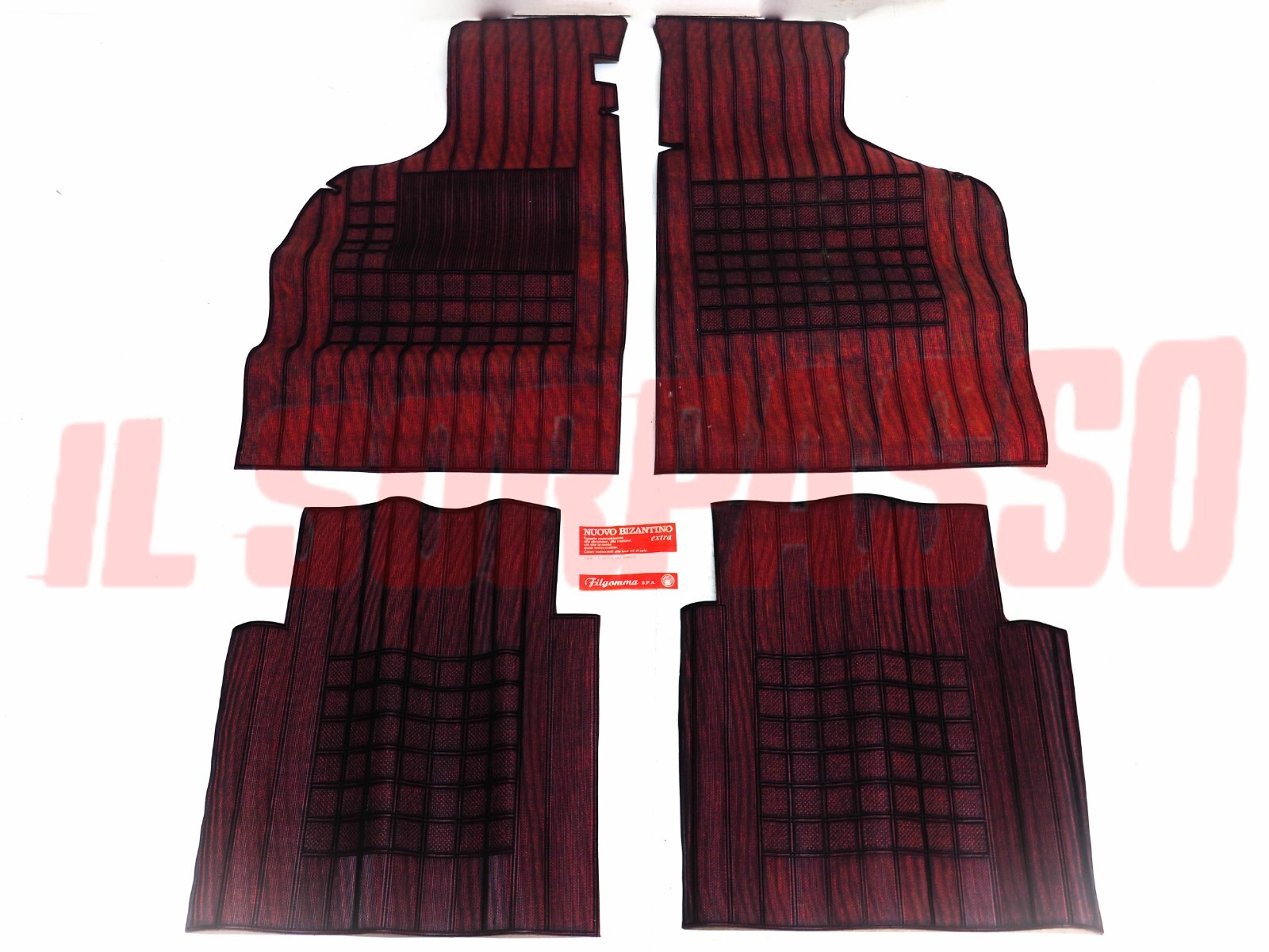 TAPPETI ROSSI E NERI ALFA ROMEO ALFA SUD MOD. 1980 ORIGINALI FILGOMMA