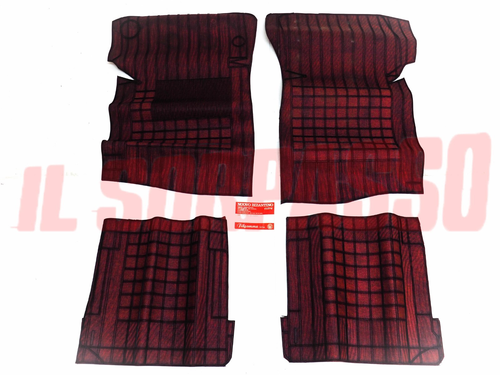 SOPRA TAPPETI ROSSI NERI VOLKSWAGEN JETTA ORIGINALI FILGOMMA