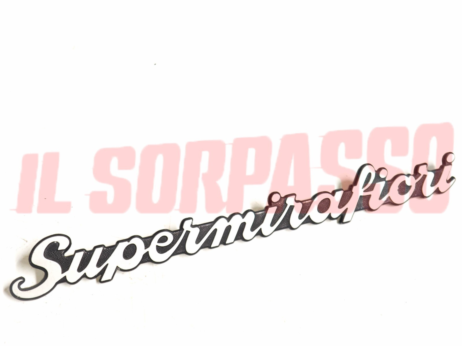 SCRITTA SIGLA SUPERMIRAFIORI PER FIAT 131 ALLUMINIO ORIGINALE