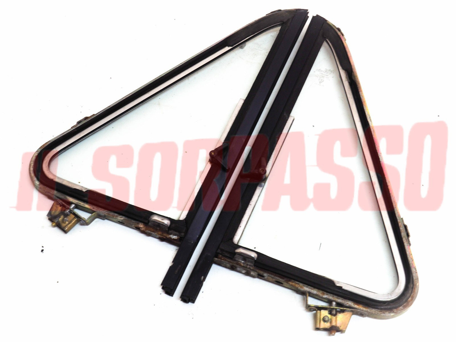 DEFLETTORE DESTRO + SINISTRO TELAI VETRI GUARNIZIONI FIAT 238 FURGONE ORIGINALI