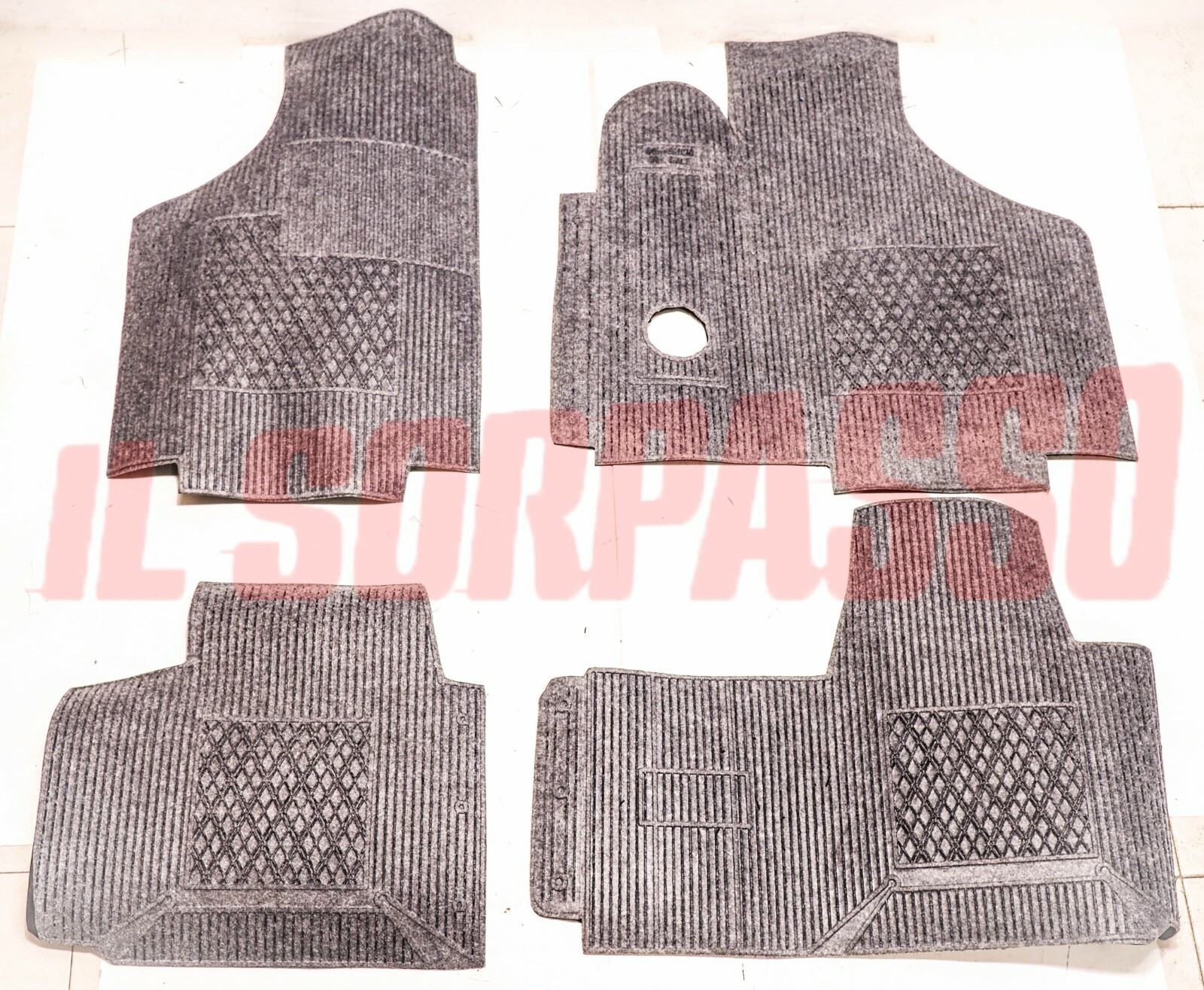 SOPRA TAPPETI IN GOMMA INTERNI GRIGI FIAT 127 BERLINA SPECIAL SPORT C CL