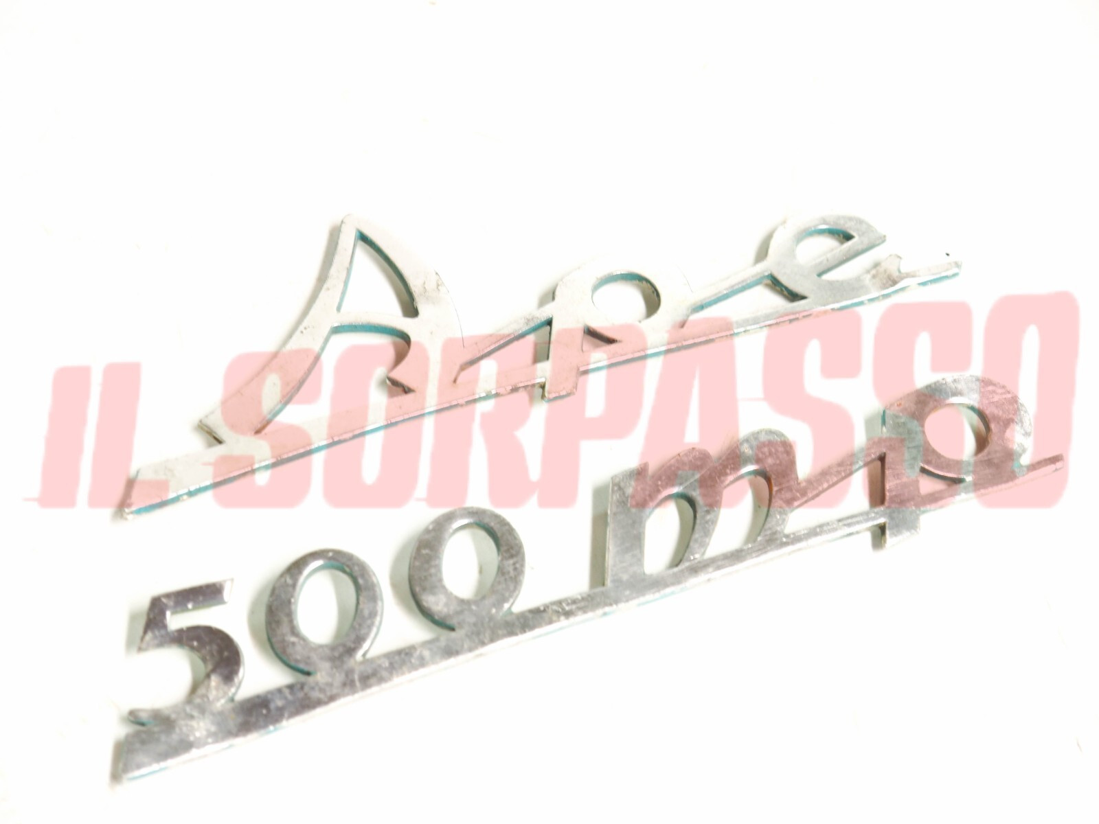 SCRITTE SIGLE FRONTALE ANTERIORE APE 500 MP IN ALLUMINIO ORIGINALI