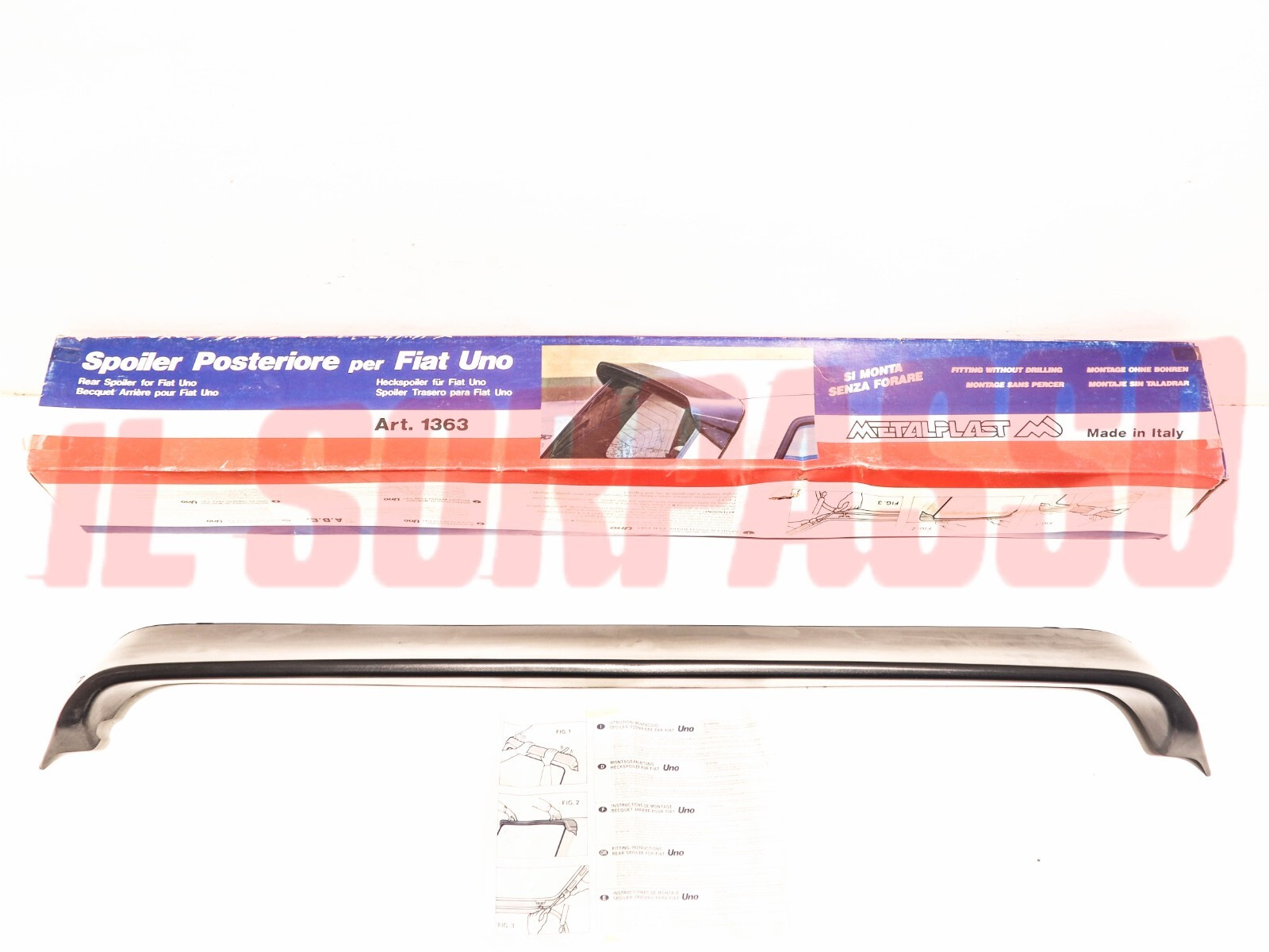 SPOILER PORTELLONE POSTERIORE ACCESSORIO FIAT UNO 1 SERIE + TURBO ORIGINALE
