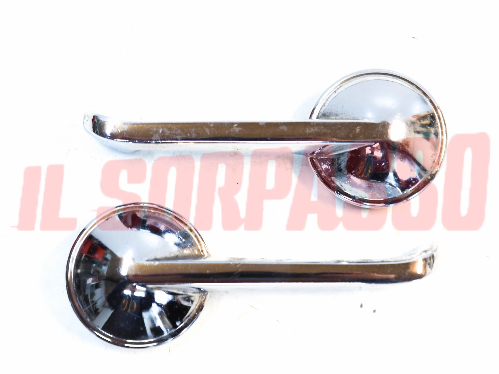 MANIGLIE CROMATE APRI PORTA INTERNE FIAT 1500 C BERLINA COUPE 2 SERIE USATE
