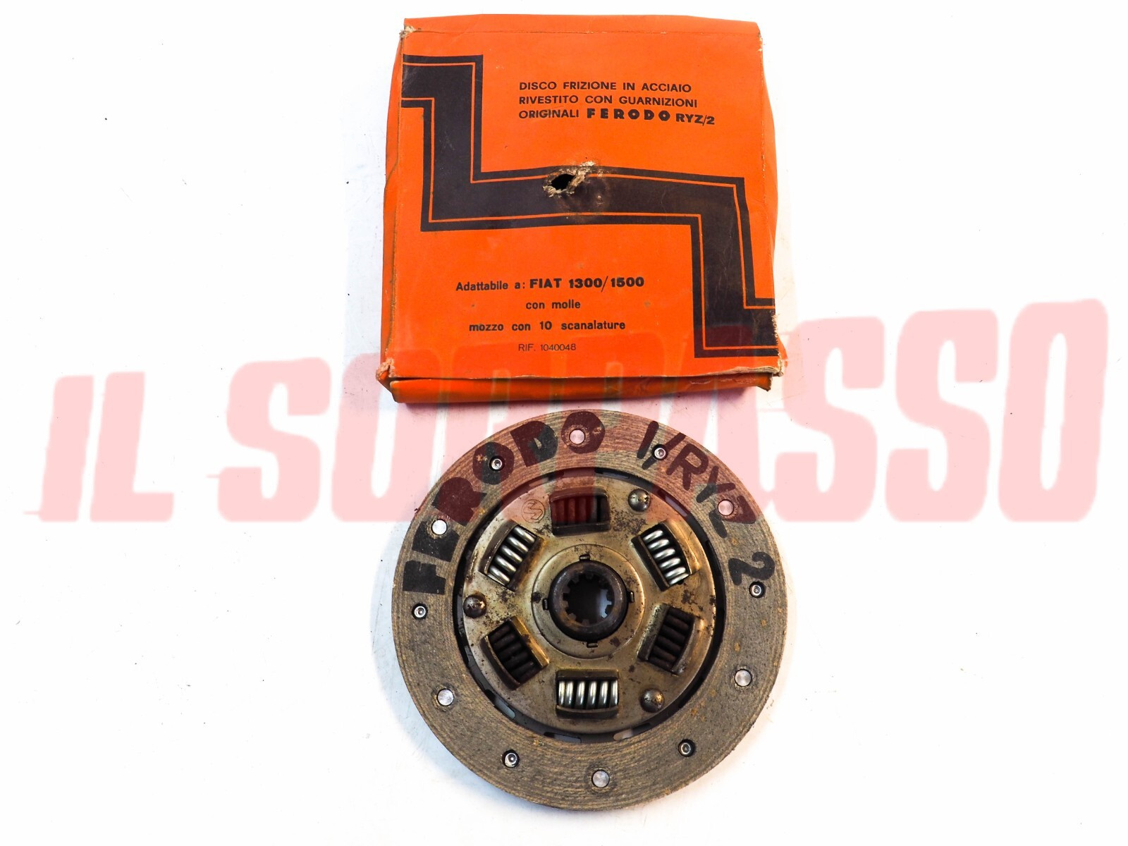DISCO FRIZIONE FIAT 1300 1500 BERLINA MOD. CON 10 CAVE ORIGINALE FERODO