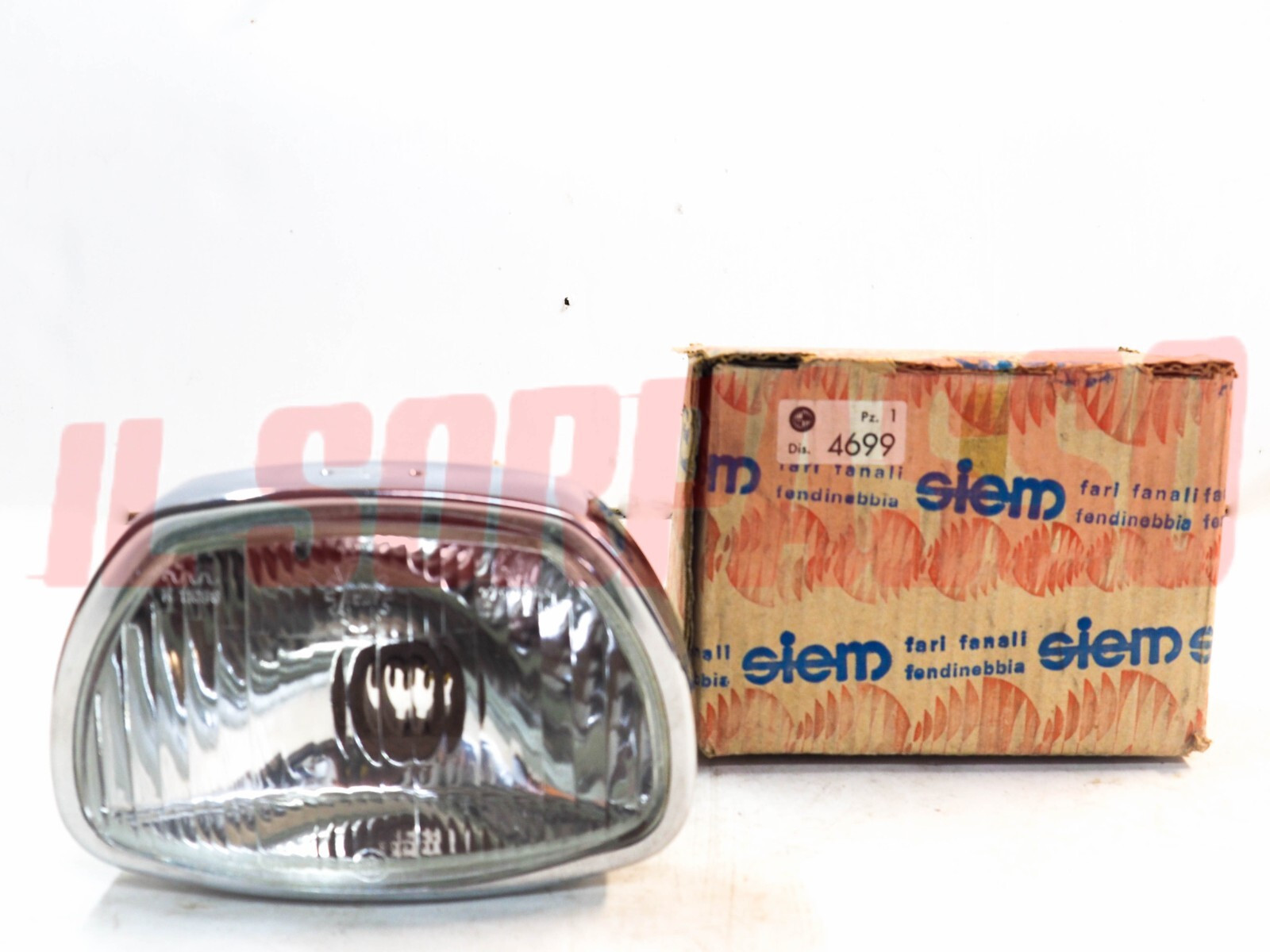 GRUPPO OTTICO FANALE FARO + CORNICE SIEM VESPA SPRINT 150 GL 150 GT 125 SS 180