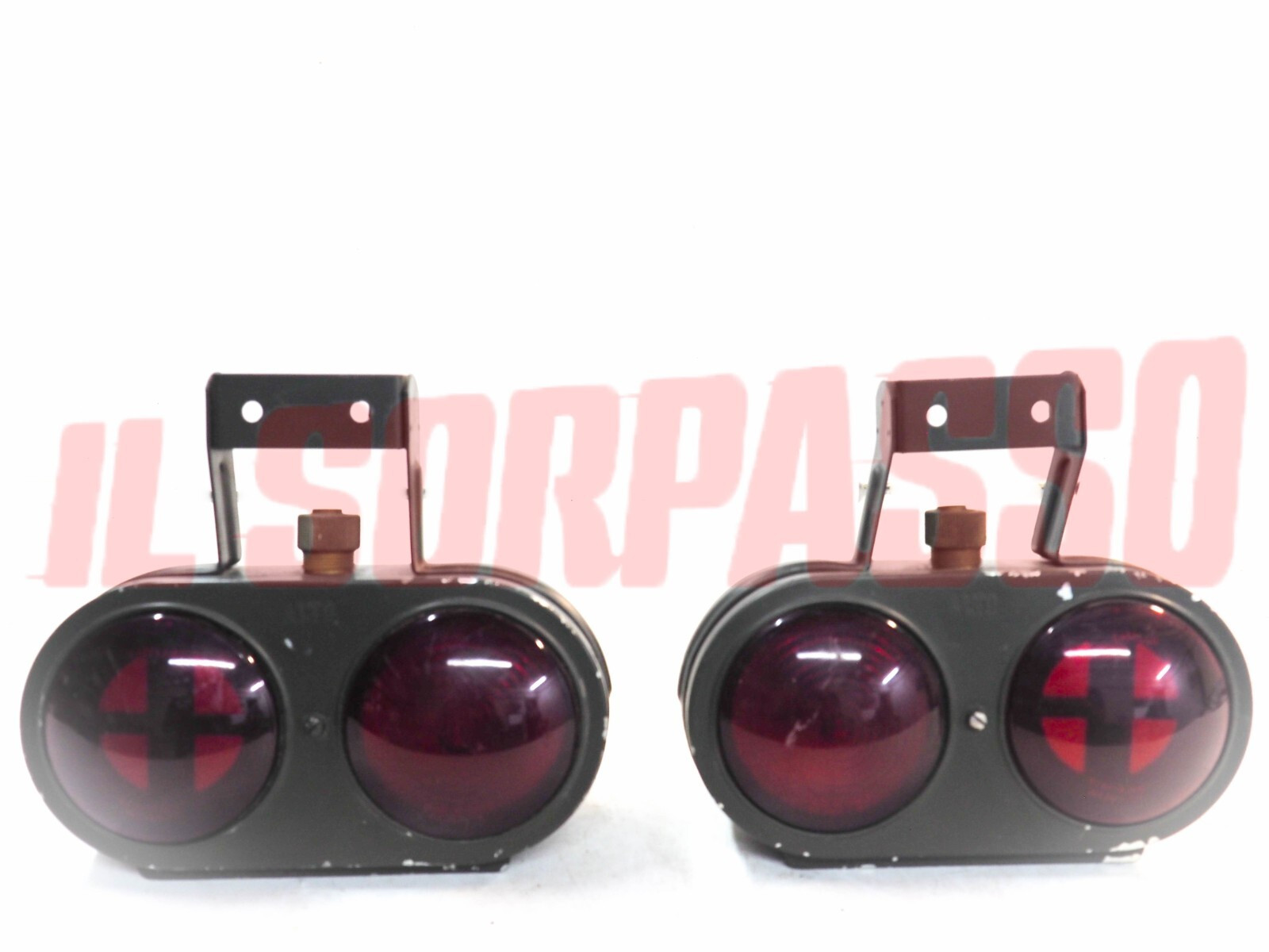 FANALI POSTERIORI MILITARI CON LUCE TARGA FIAT 1100 A B E OM ANNI 40 50 CARELLO