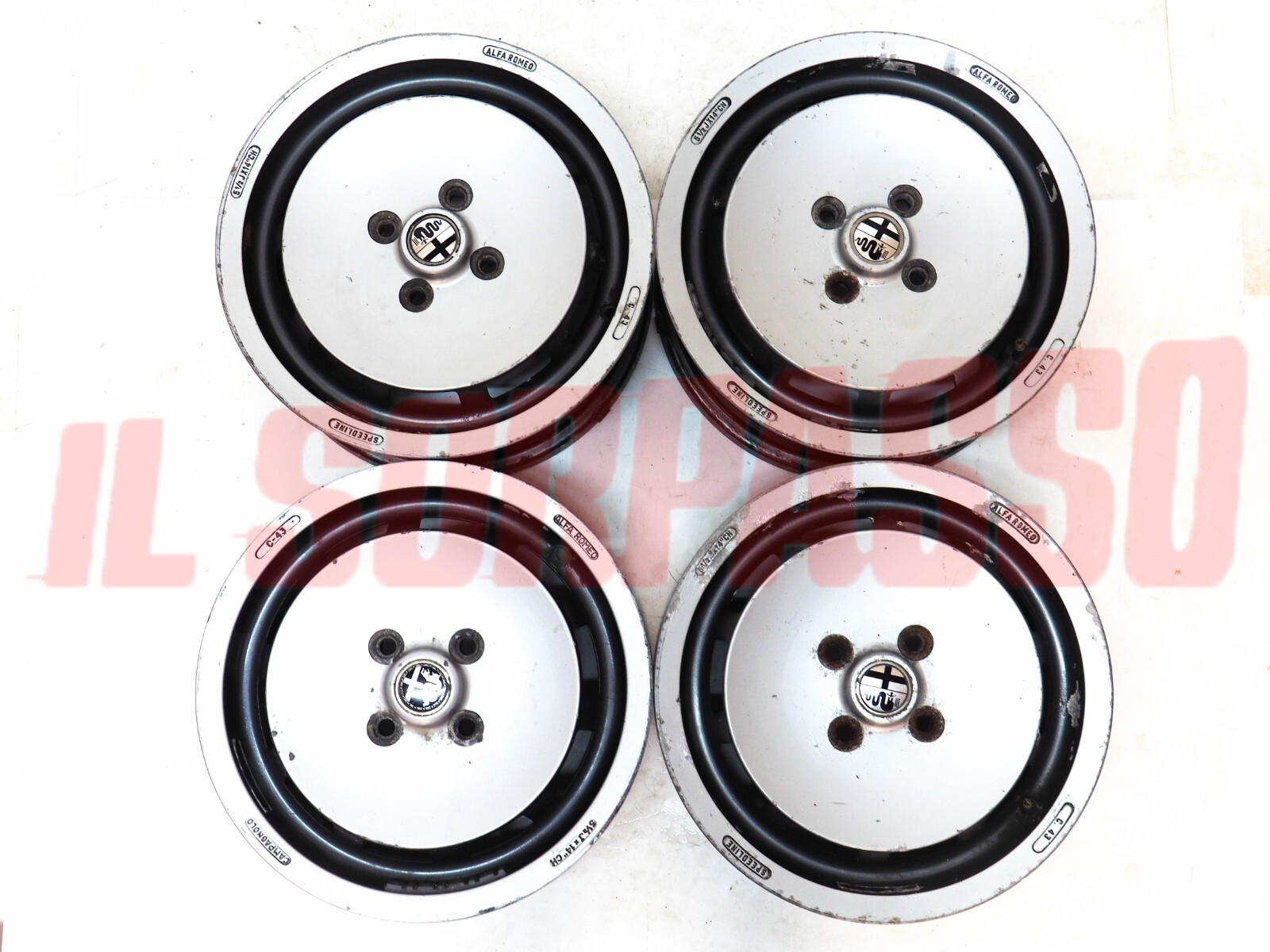 CERCHI RUOTA IN LEGA SPEEDLINE A.R ALFETTA QUADRIFOGLIO GIULIETTA 75   5.5 X 14