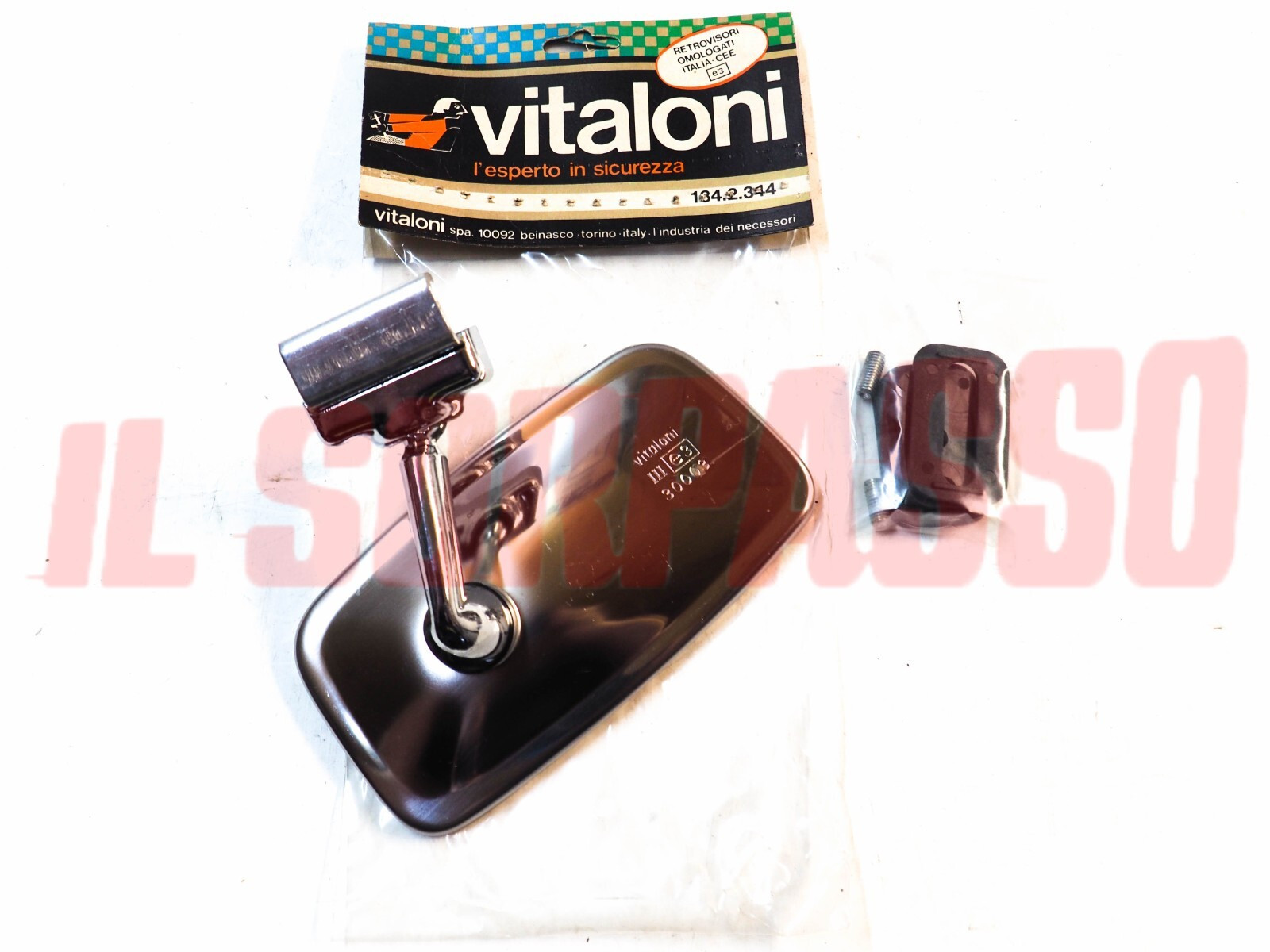 SPECCHIO SPECCHIETTO RETROVISORE MORSETTO FIAT 500 600 850 124 125 128 VITALONI