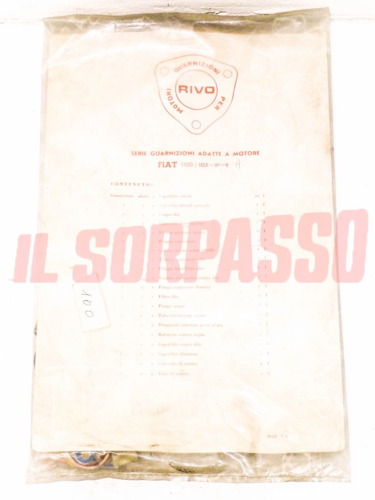 GUARNIZIONI KIT SERIE MOTORE FIAT 1100 A ORIGINALI