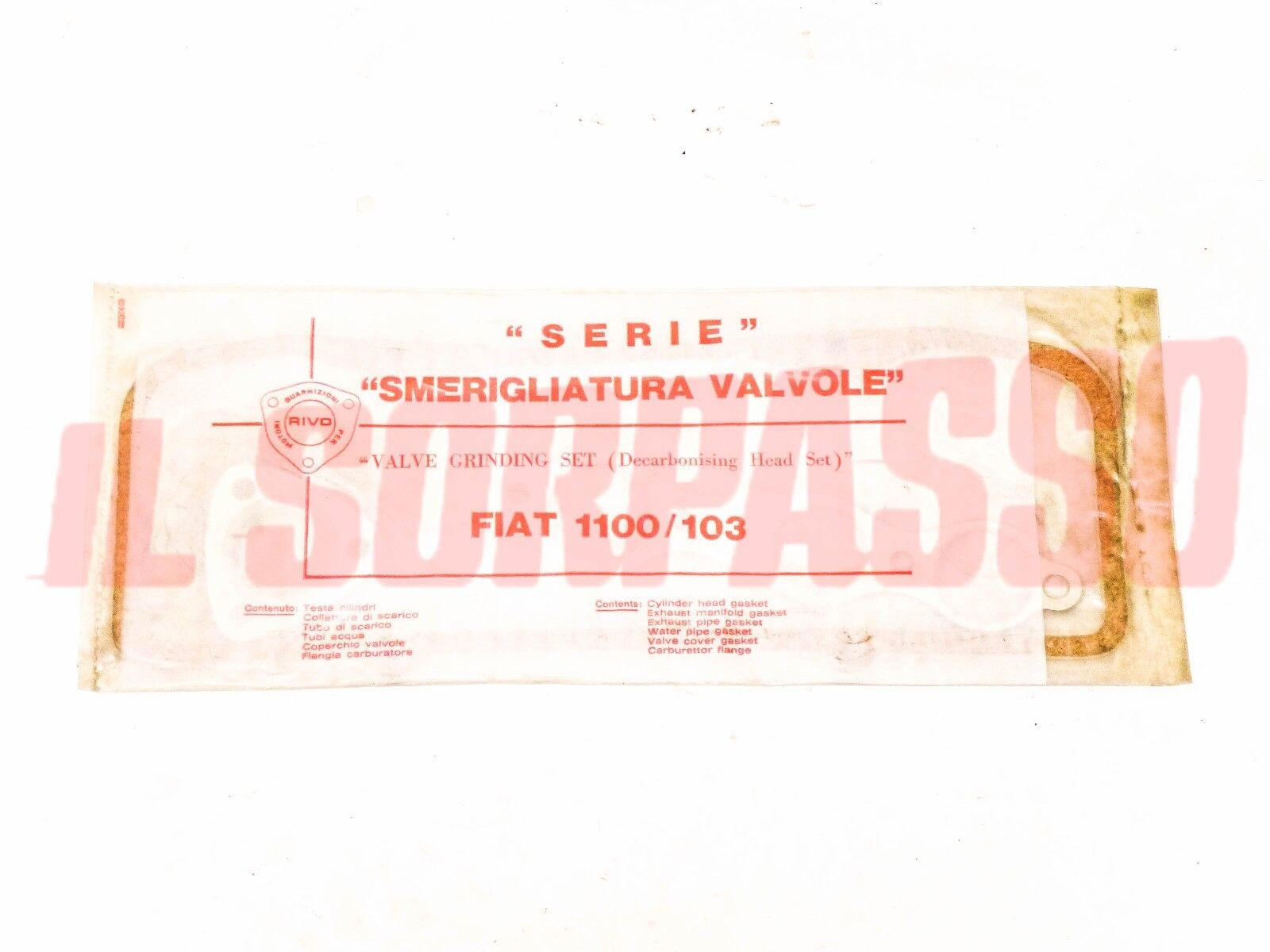 GUARNIZIONI SERIE SMERIGLIO FIAT 1100 103 1 SERIE ORIGINALI