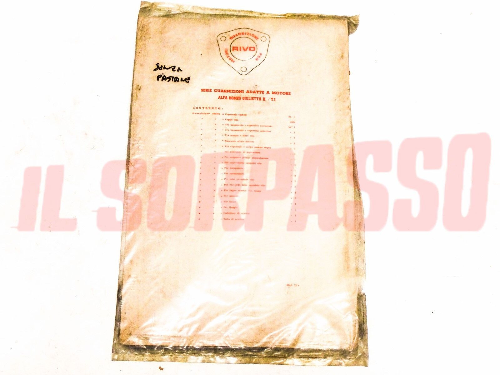 GUARNIZIONI SERIE KIT MOTORE ALFA ROMEO GIULIETTA TI - SPIDER SPRINT 2 SERIE