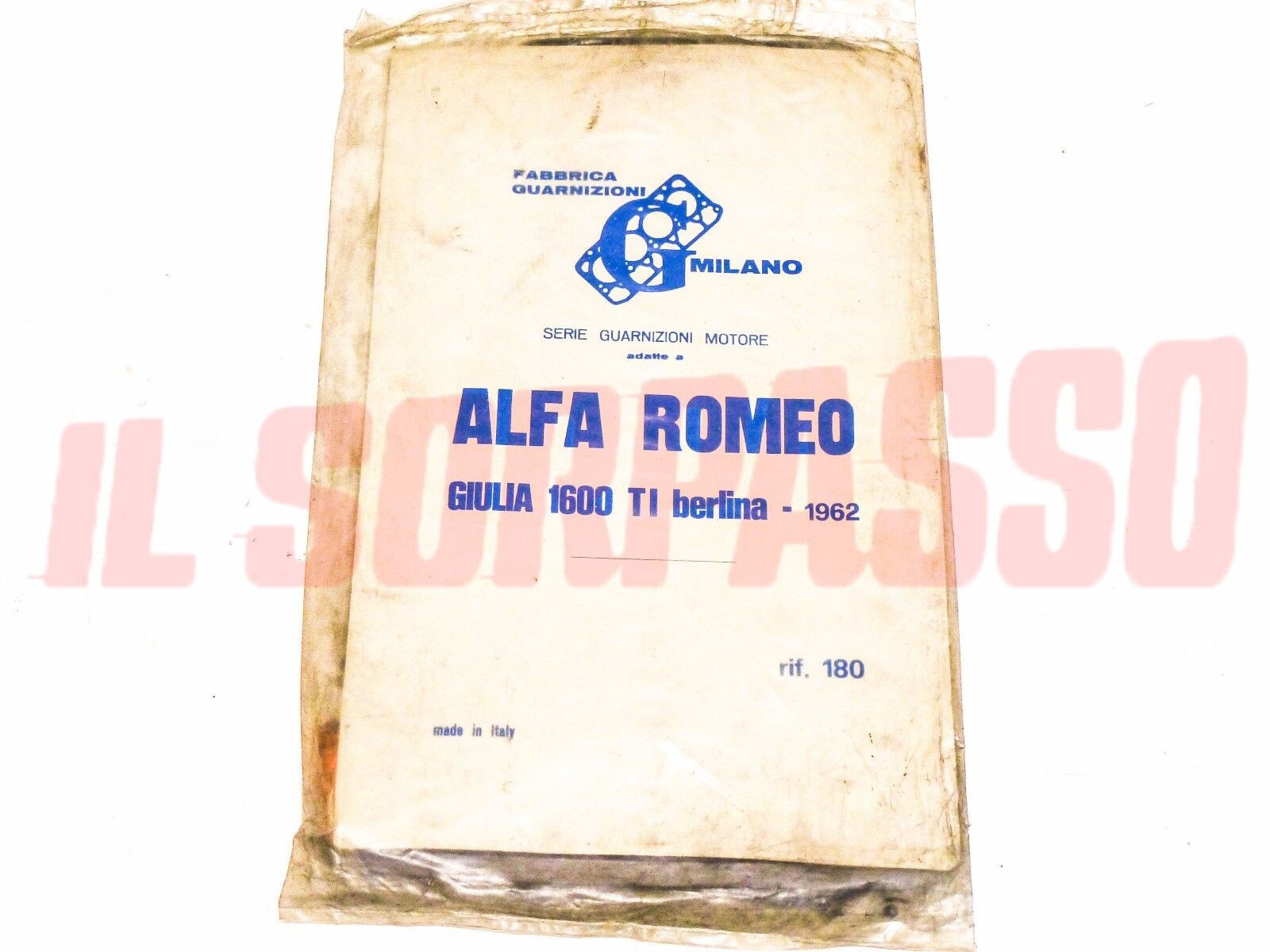 GUARNIZIONI SERIE KIT MOTORE ALFA ROMEO 1600 GIULIA TI ORIGINALI