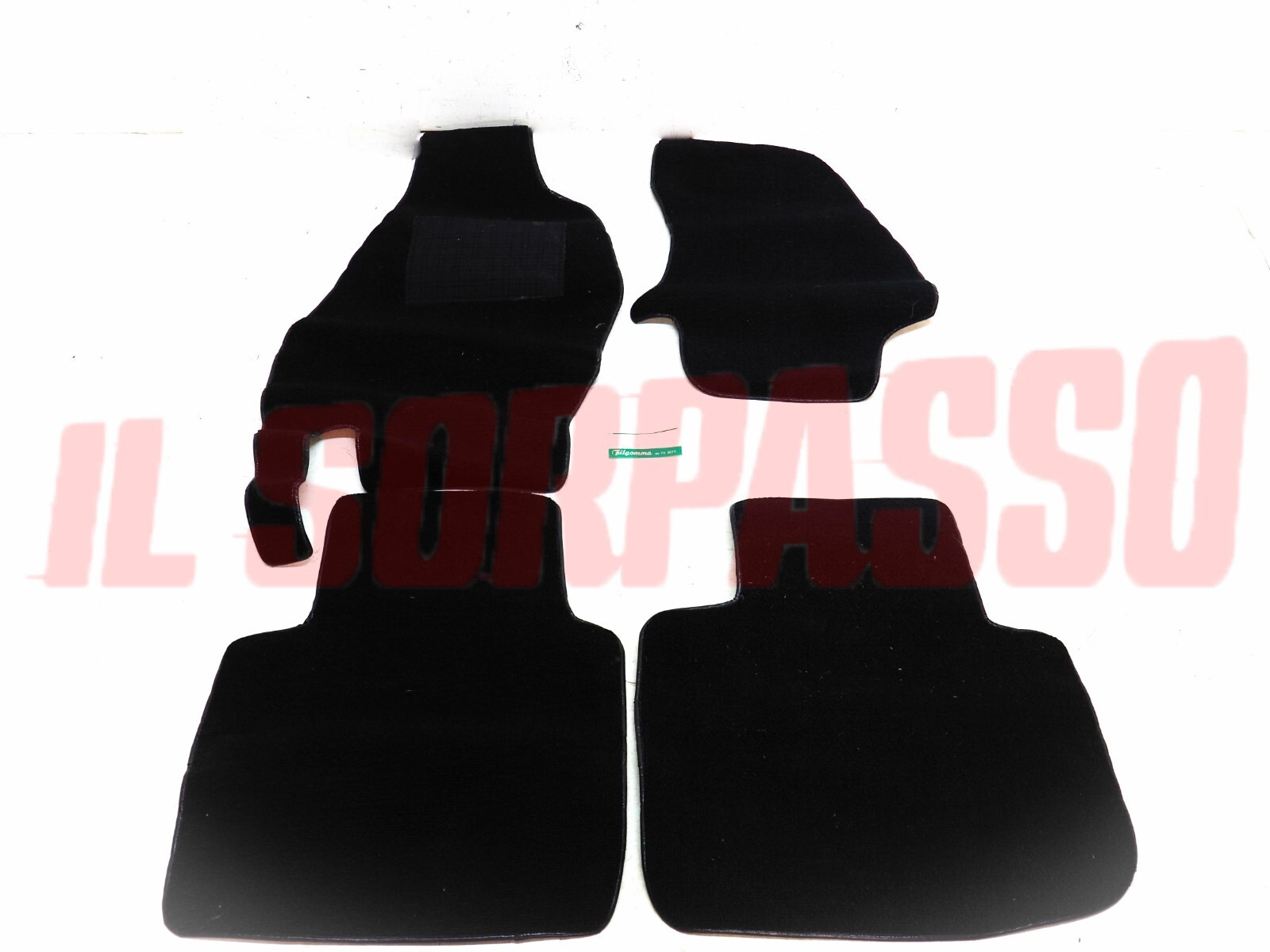 SOPRA TAPPETI IN MOQUETTE INTERNI NERI FERRARI 308 GTS ORIGINALI FILGOMMA