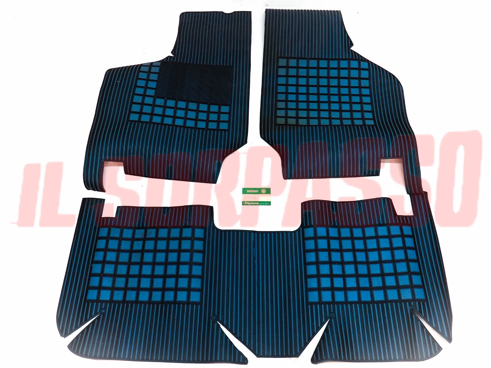TAPPETI AZZURRI E NERI FIAT 128 BERLINA RALLY ORIGINALI EGIZIO FILGOMMA