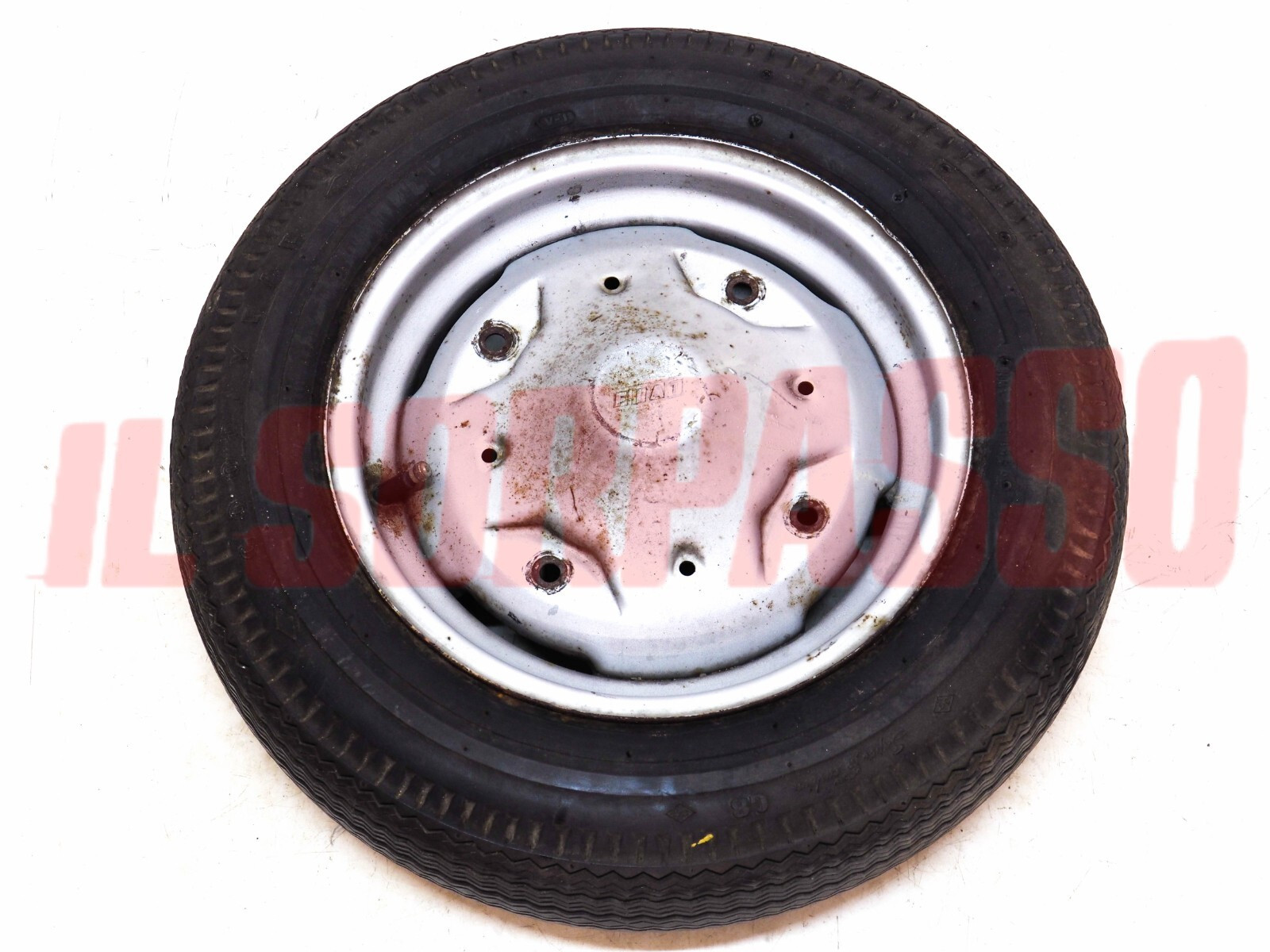 CERCHIO RUOTA DI SCORTA GOMMA GOOD YEAR FIAT 500 R 3,5 X 12 ORIGINALE