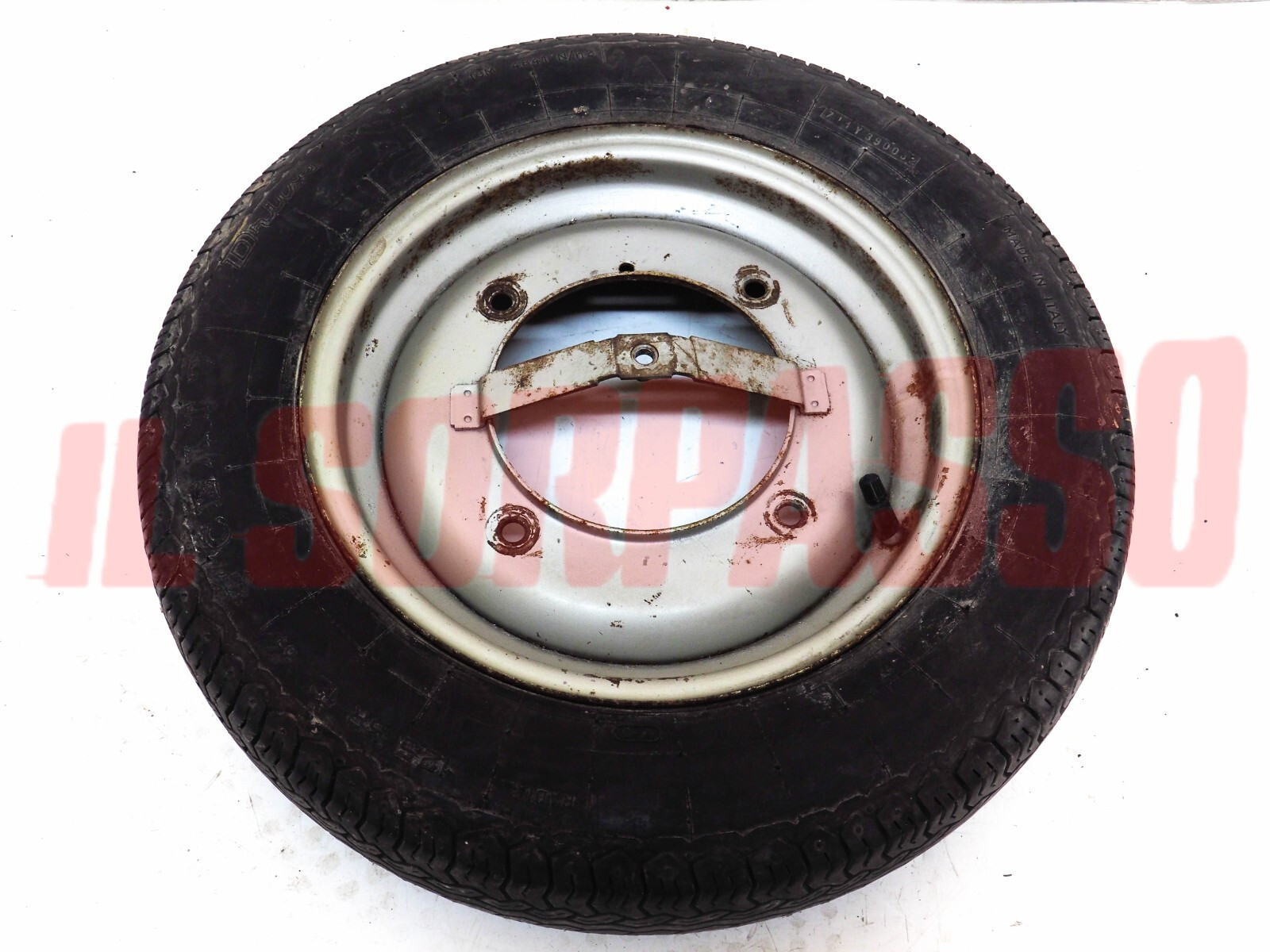 CERCHIO RUOTA DI SCORTA GOMMA CEAT FIAT 500 R 3,5 X 12 ORIGINALE