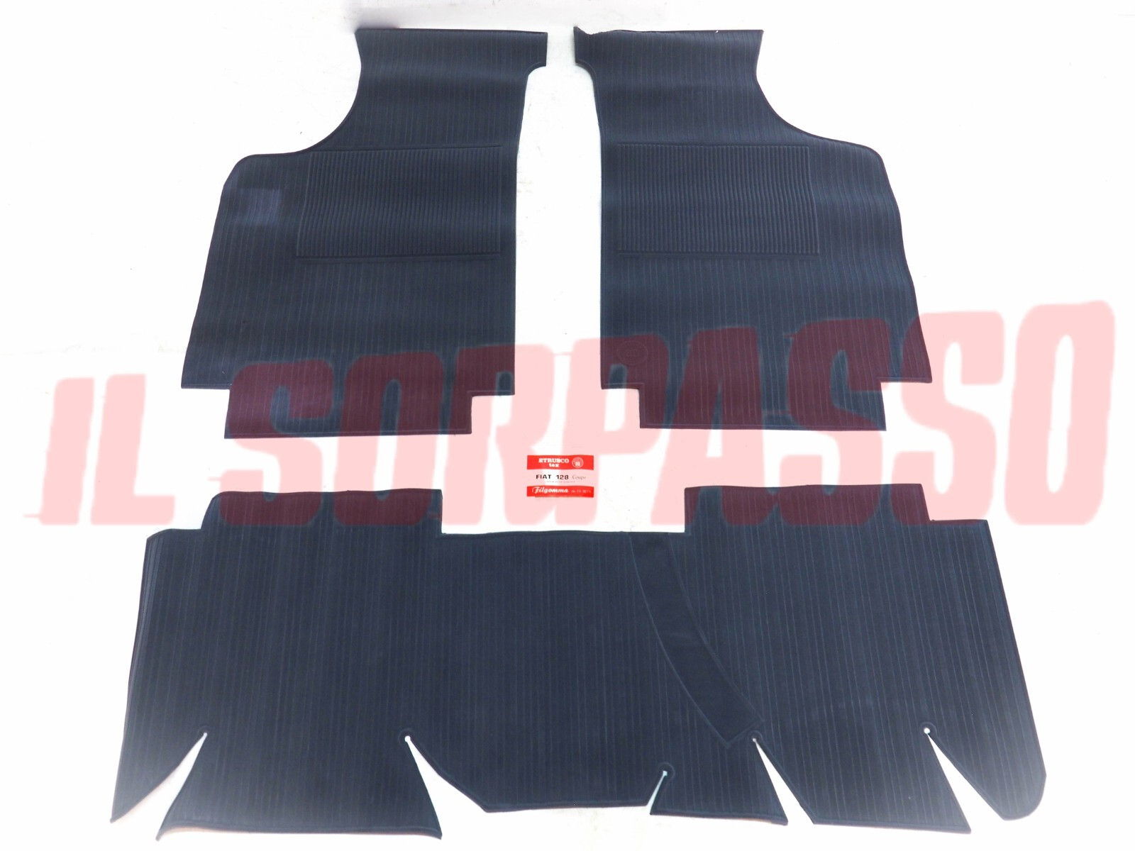 SOPRA TAPPETI GRIGI IN MOQUETTE FIAT 128 COUPE SENZA PONTE ORIGINALI FILGOMMA