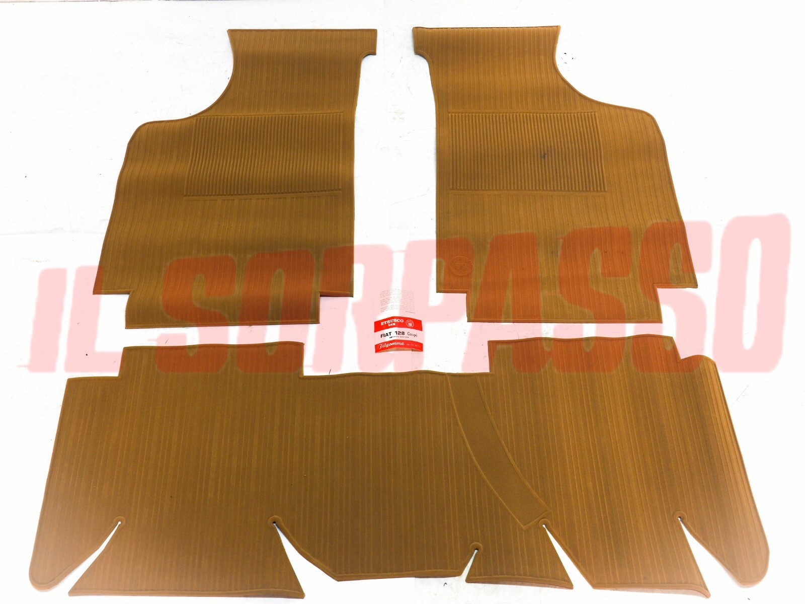 SOPRA TAPPETI BEIGE IN MOQUETTE FIAT 128 COUPE SENZA PONTE ORIGINALI FILGOMMA