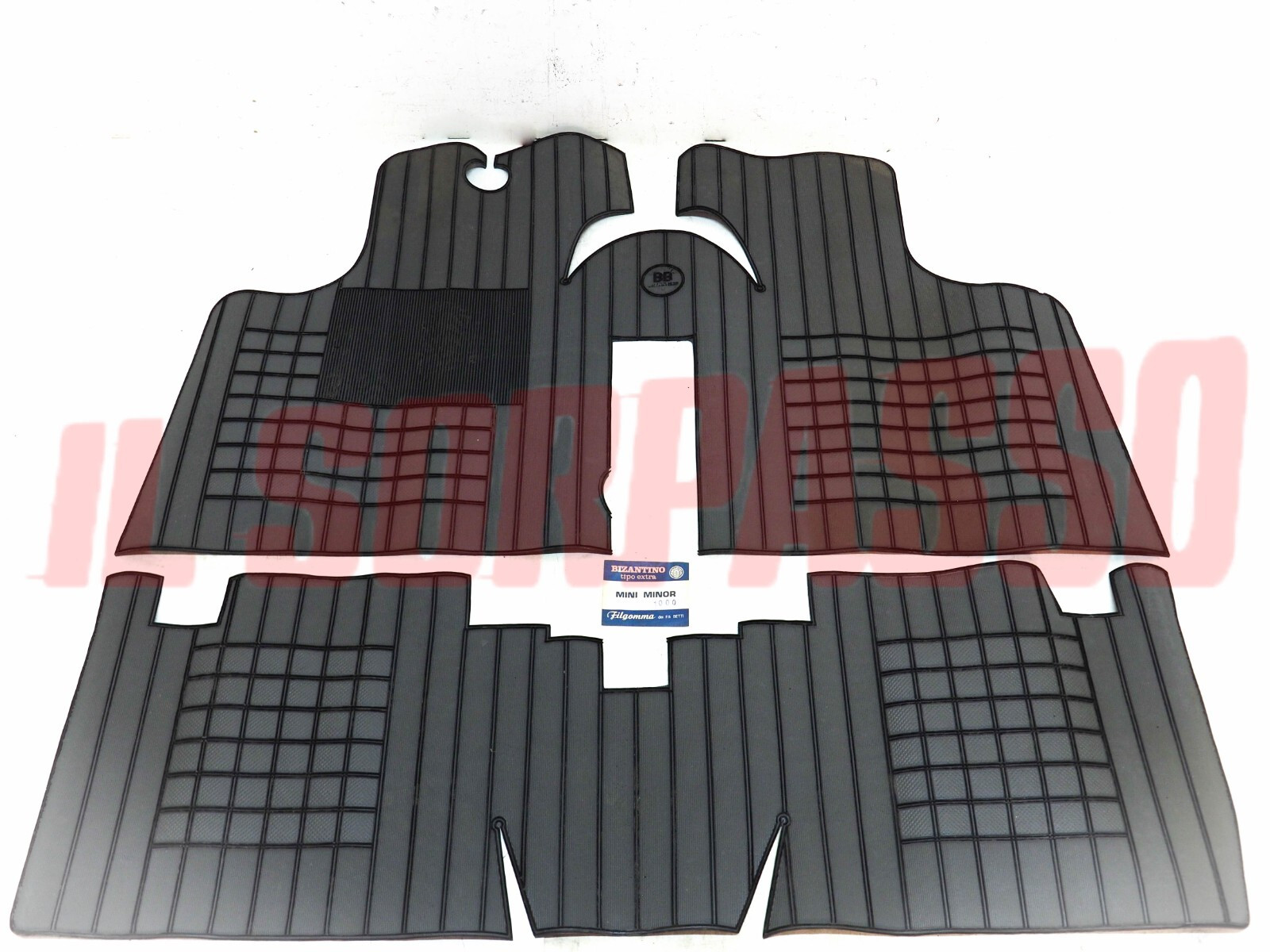SOPRA TAPPETI GOMMA INTERNI GRIGI E NERI INNOCENTI MINI MINOR - COOPER FILGOMMA