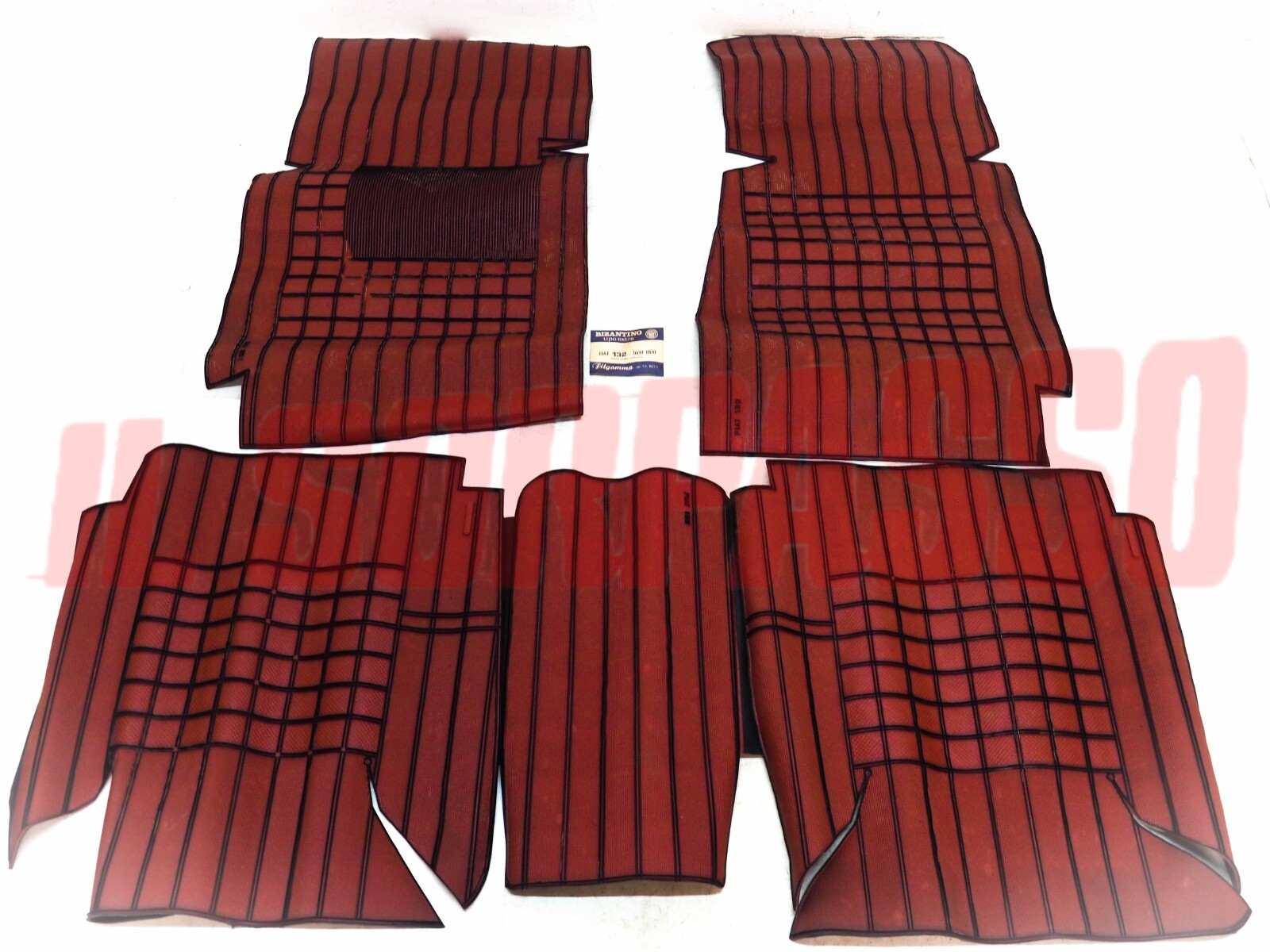 SOPRA TAPPETI MARRONI E NERI NO PONTE FIAT 132 1600 - 1800 ORIGINALI FILGOMMA