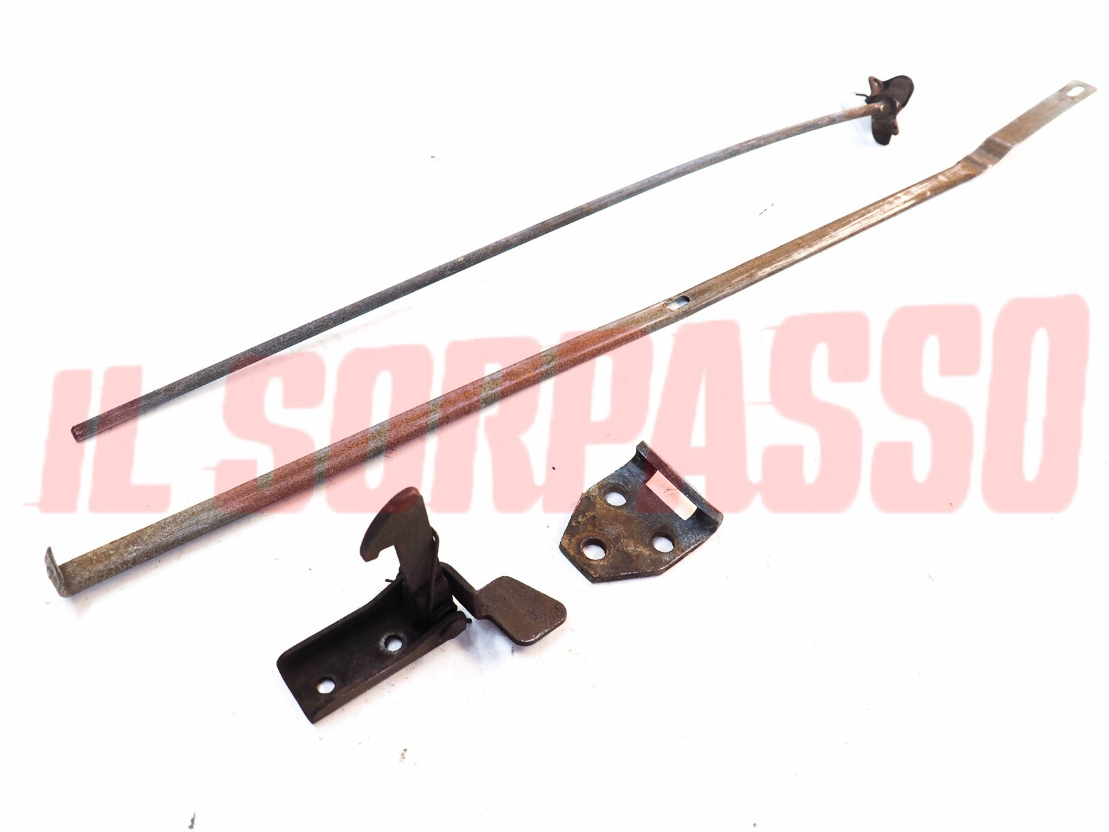 GANCIO ASTA STAFFA COFANO ANTERIORE VANO MOTORE LANCIA FLAVIA COUPE ORIGINALI