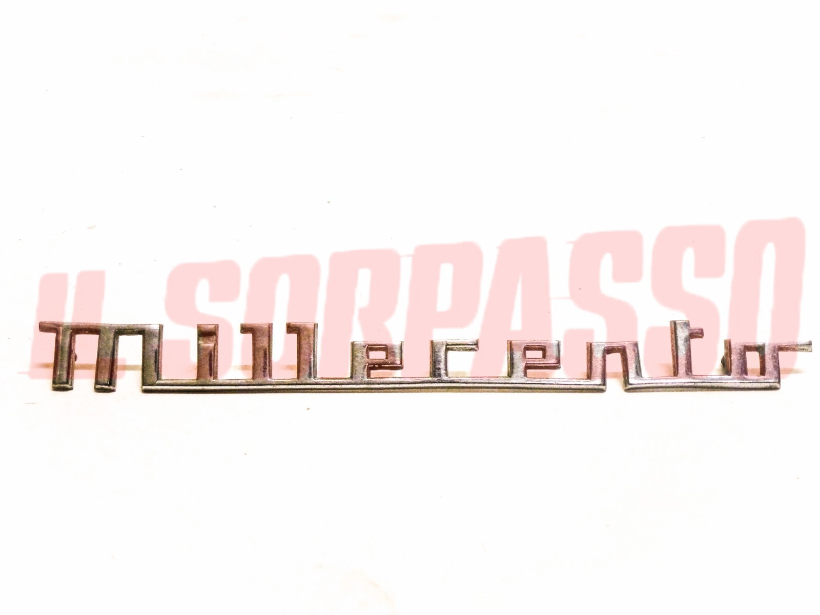 SCRITTA SIGLA COFANO POSTERIORE FIAT 1100 103 MILLECENTO ORIGINALE