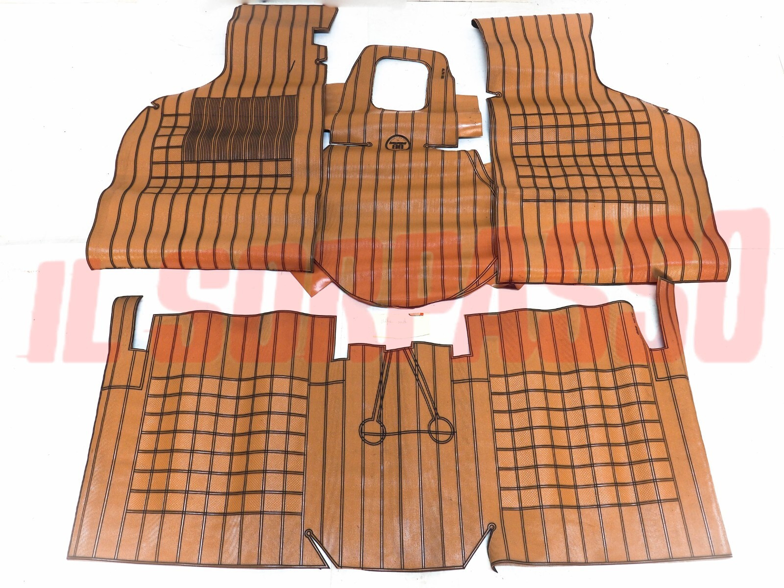 SOPRA TAPPETI IN GOMMA MARRONI + TUNNEL ALFA ROMEO ALFA SUD ORIGINALI FILGOMMA