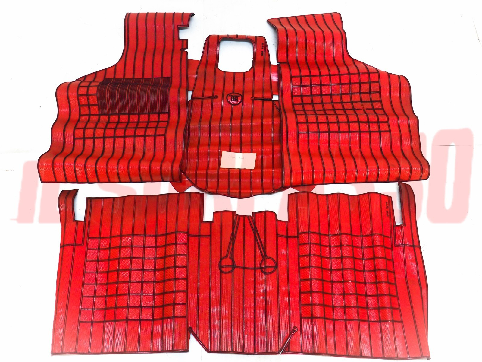 SOPRA TAPPETI IN GOMMA ROSSI NERI TUNNEL ALFA ROMEO ALFA SUD FILGOMMA BIZANTINO