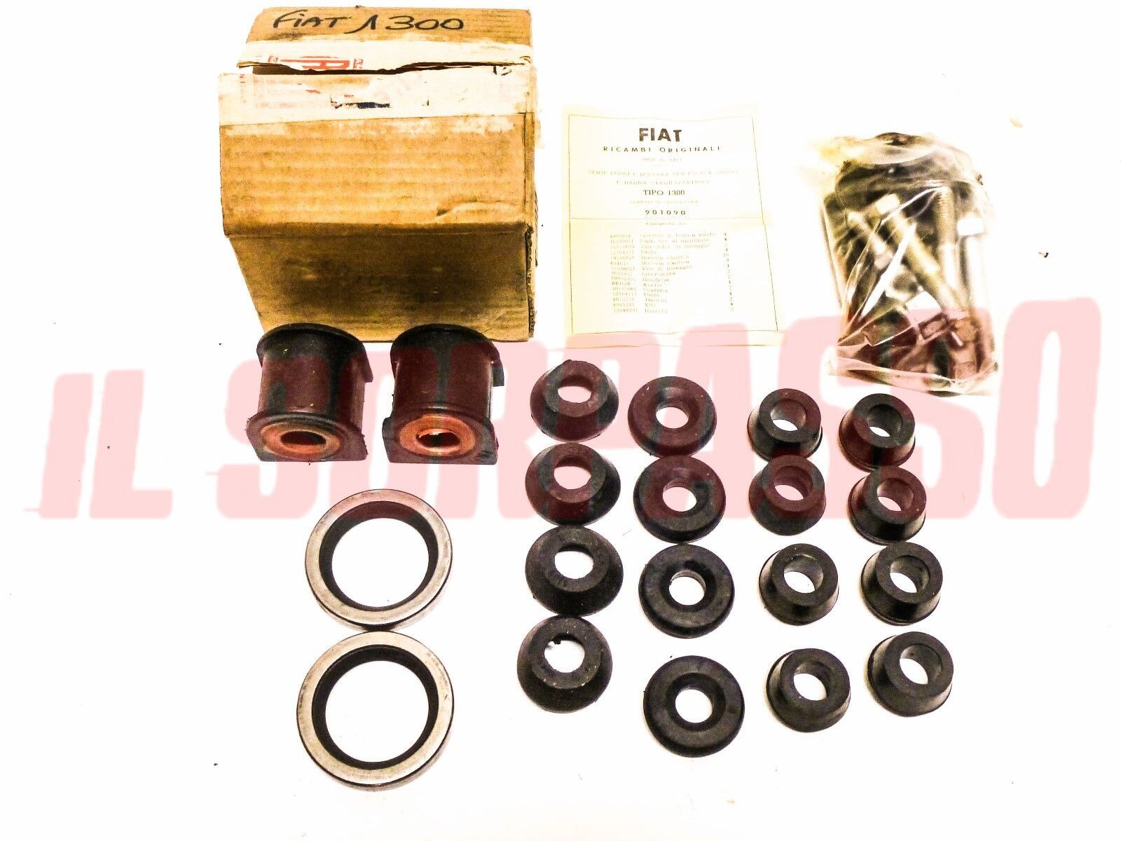 KIT PERNI FUSI + GOMMINI BARRA STABILIZZATRICE FIAT 1300 BERLINA ORIGINALE