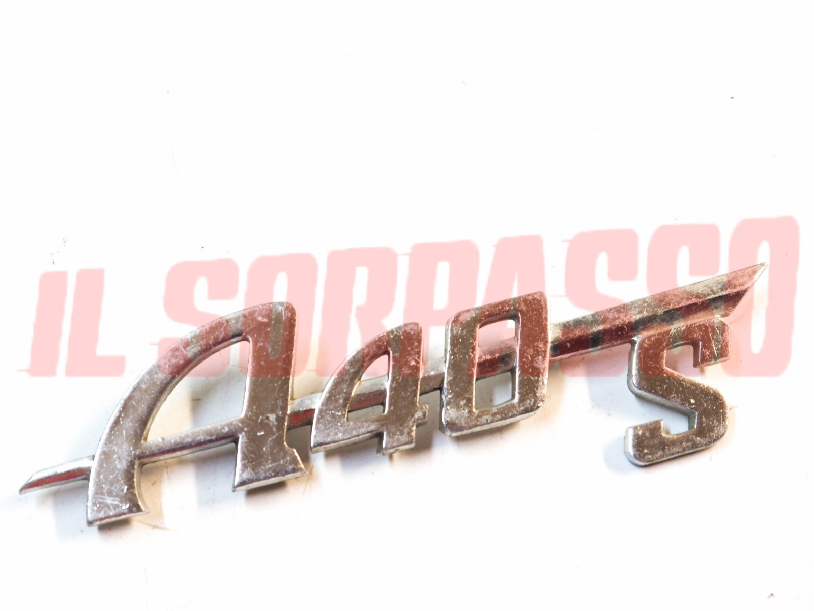 SCRITTA SIGLA AUSTIN A40 S ORIGINALE IN ALLUMINIO