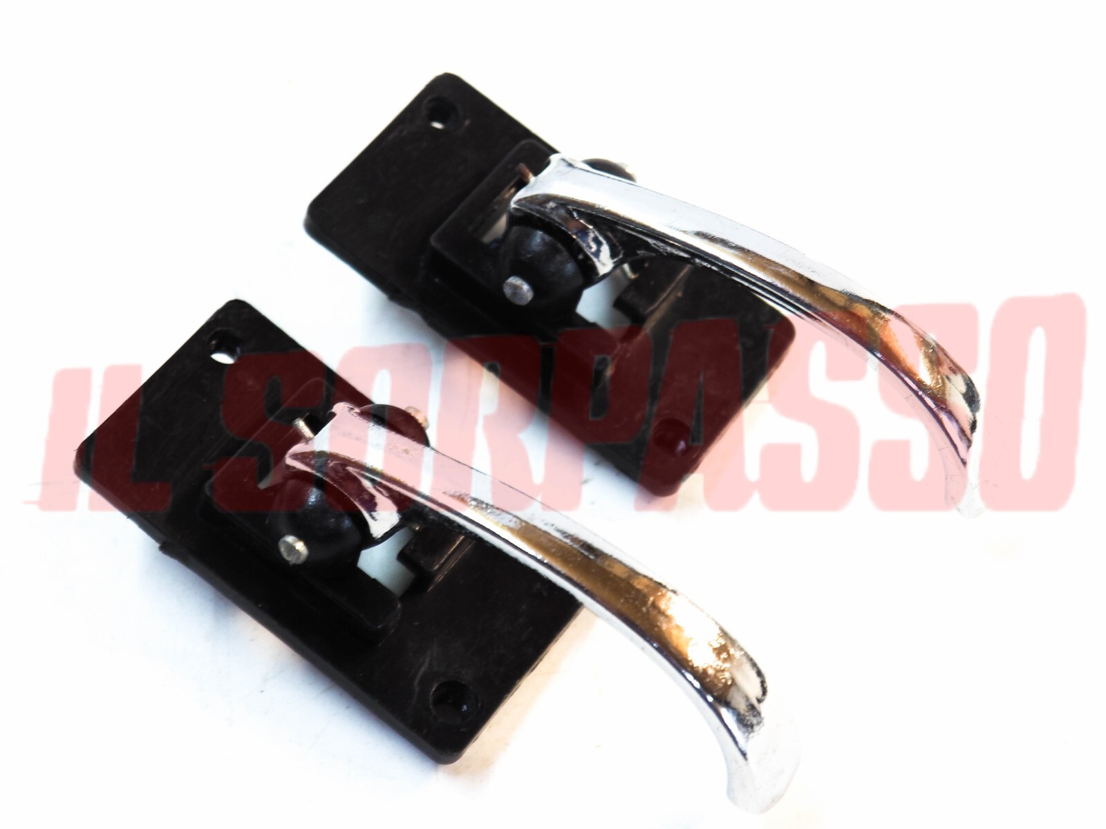 MANIGLIE CROMATE APRI PORTA DESTRA SINISTRA 2 FORI FIAT 500 L 124 125 127 128