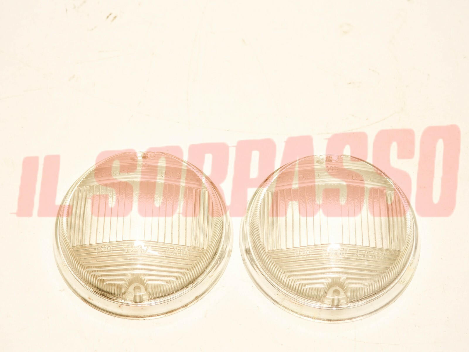 PLASTICHE BIANCHE FANALINI ANTERIORI FIAT 124 COUPE 850 COUPE 1 S 1100 R LEART