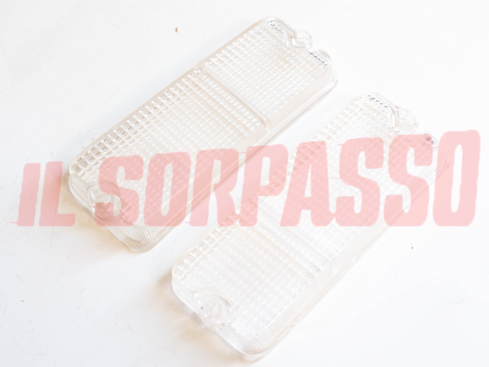 PLASTICHE FANALINI ANTERIORI BIANCHE FIAT 127 BERLINA SPECIAL MARCA LEART