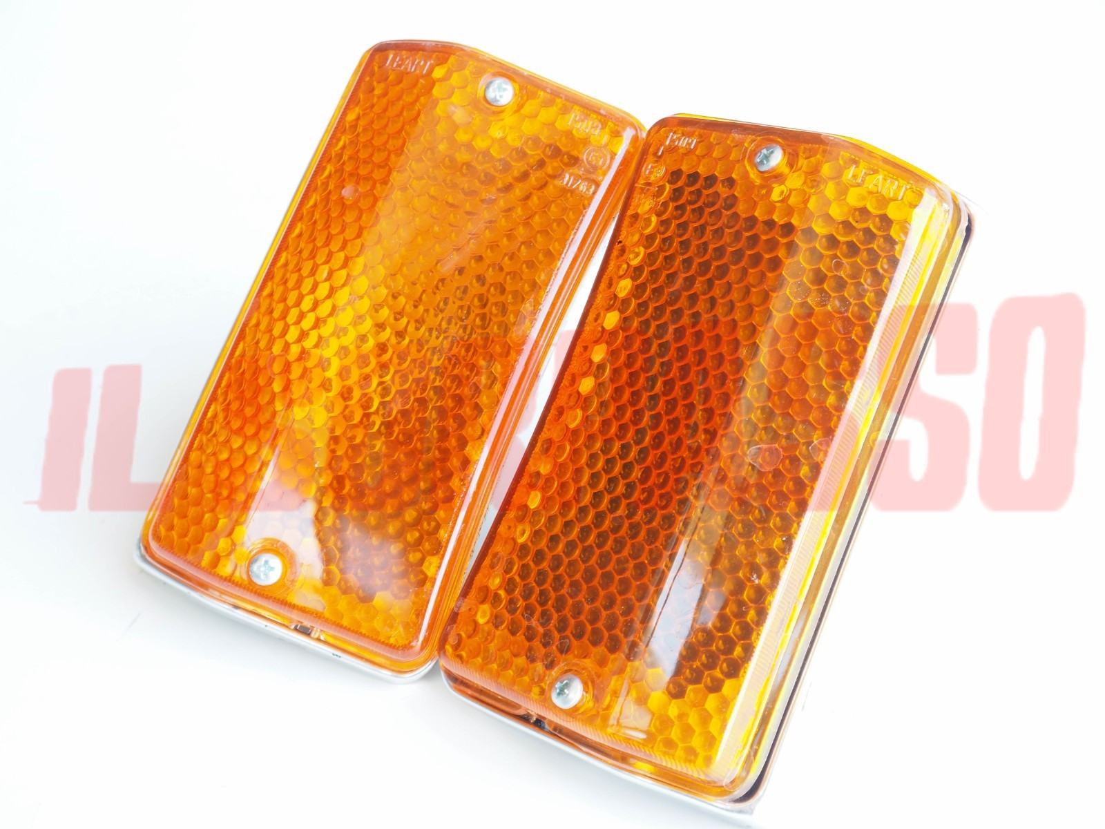 FANALINI ANTERIORI FRECCE DESTRO SINISTRO ARANCIO FIAT 124 SPECIAL 2 SERIE LEART