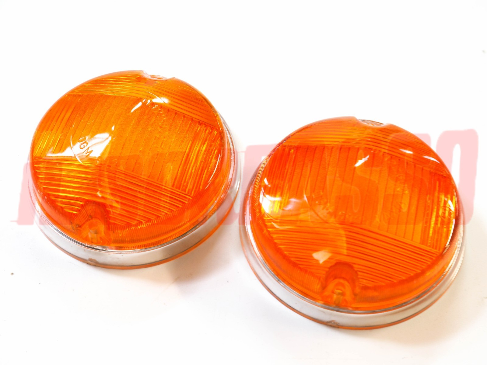 PLASTICHE ARANCIO CROMATE FANALINI ANTERIORI FIAT 124 COUPE 850 COUPE 1 S 1100 R
