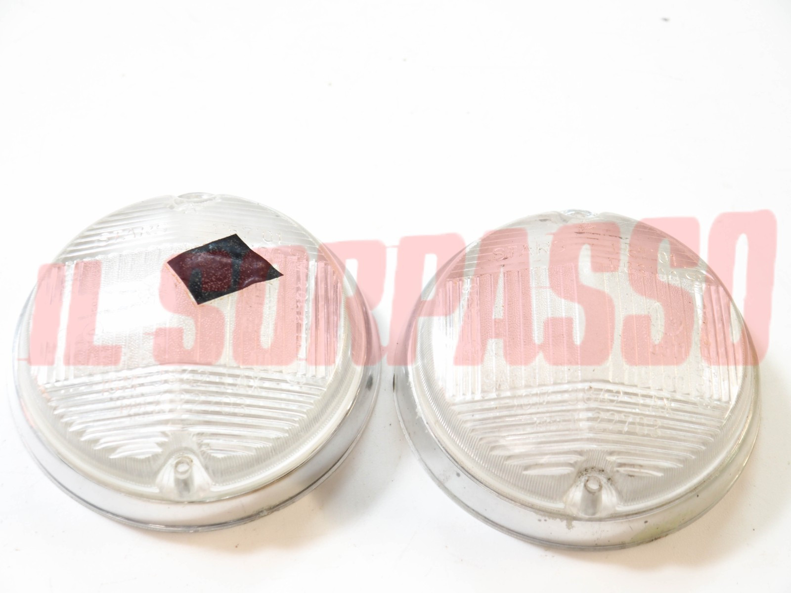 PLASTICHE BIANCHE FANALINI ANTERIORI FIAT 124 COUPE 850 COUPE 1 S 1100 R STARS